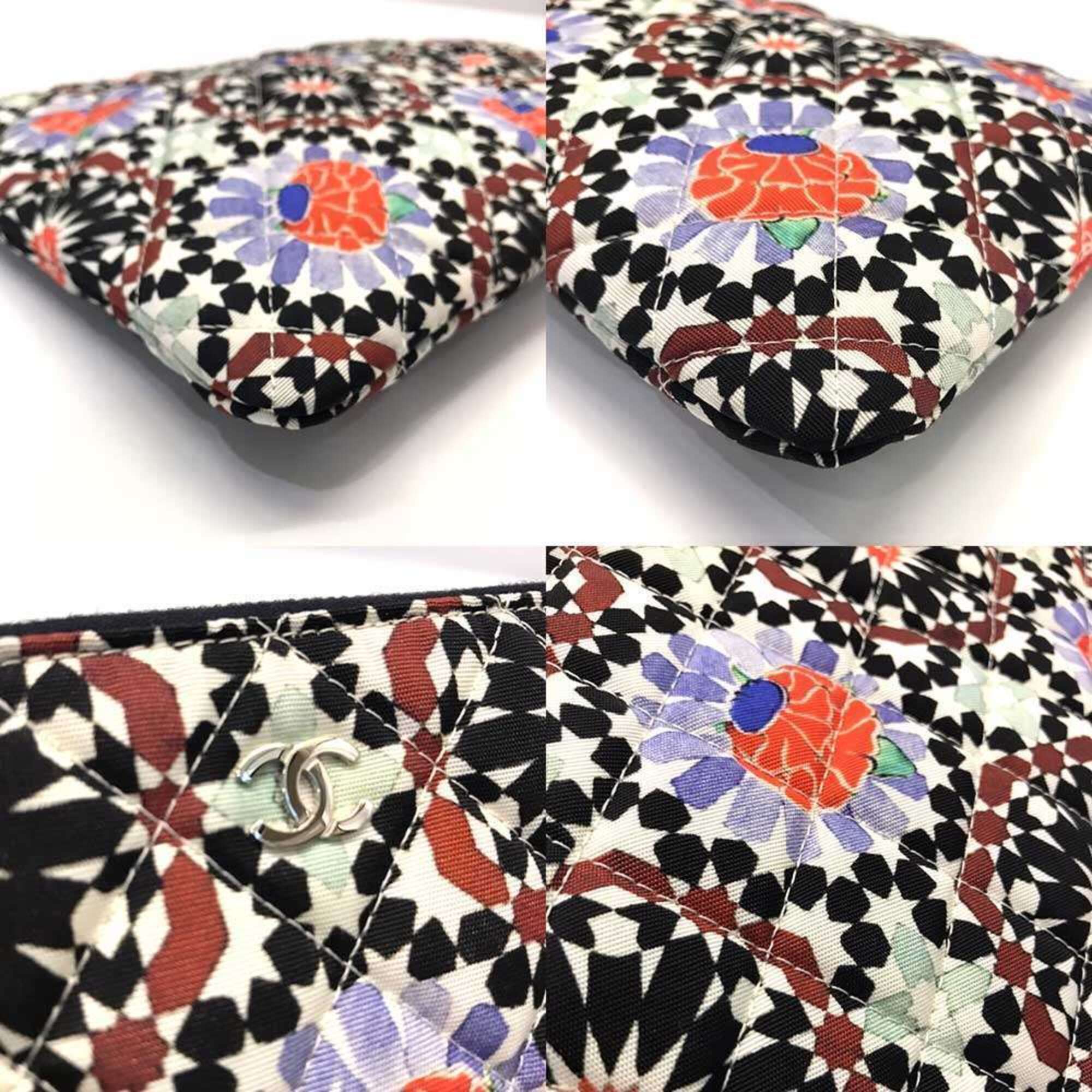 Chanel Multi-Color Canvas Clutch Bag (Pre-Owned)