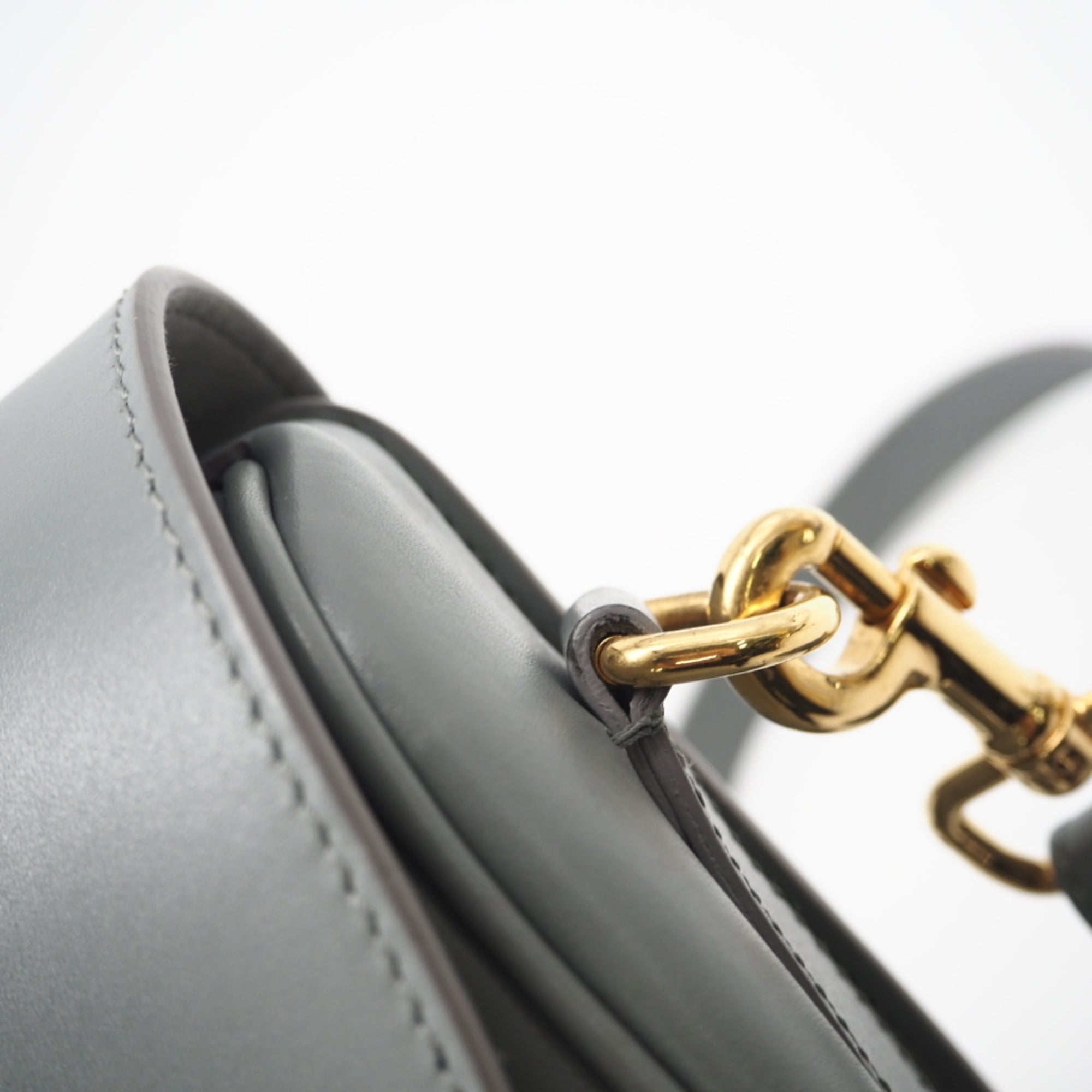 Christian Dior Gray Leather Shoulder Bag (Pre-Owned)