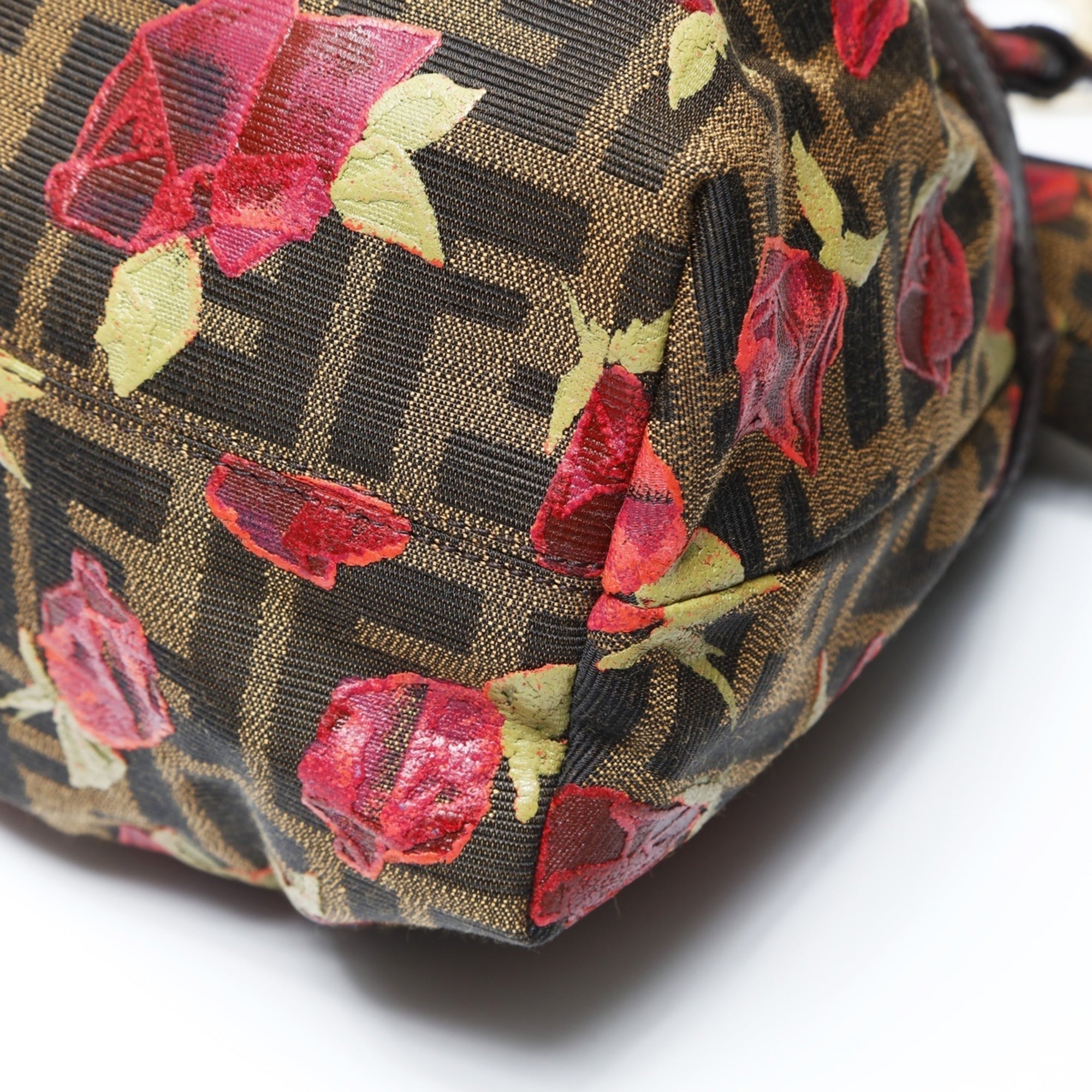 Fendi Zucca Brown Canvas Handbag (Pre-Owned)