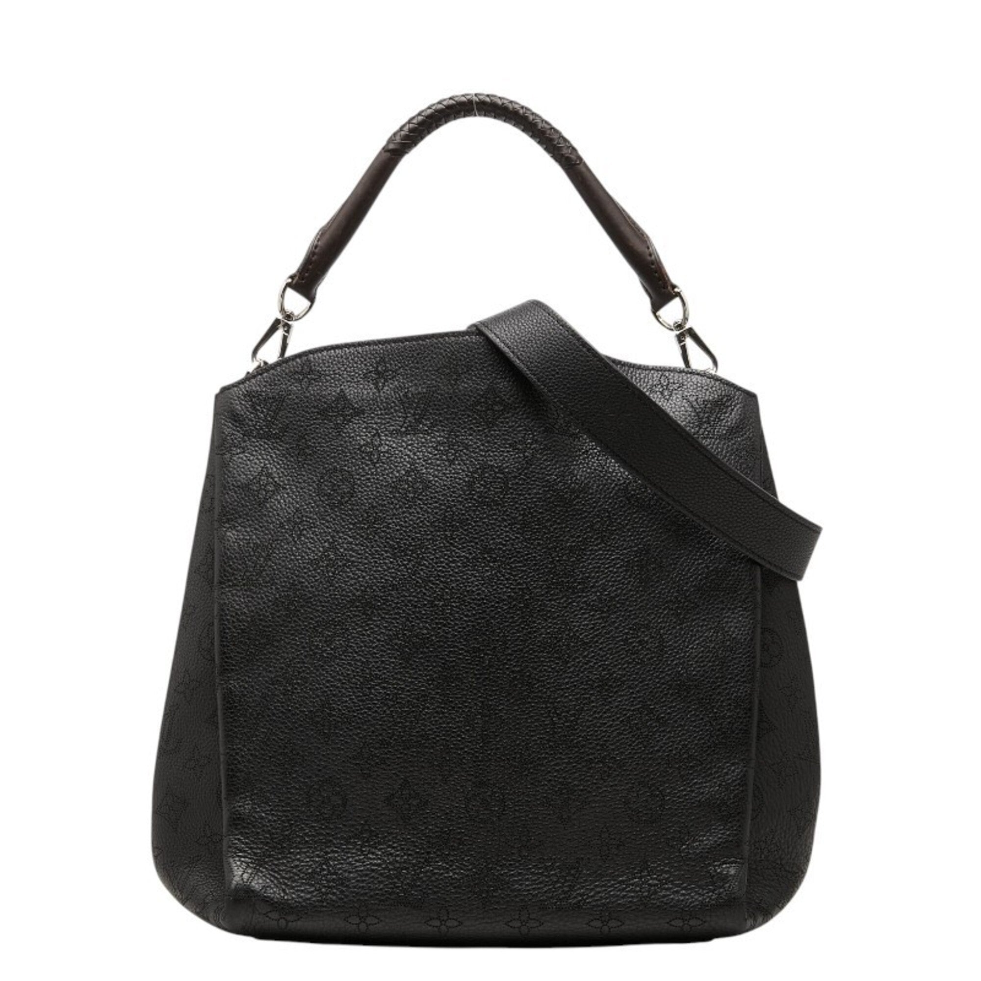 Louis Vuitton Black Leather Handbag (Pre-Owned)