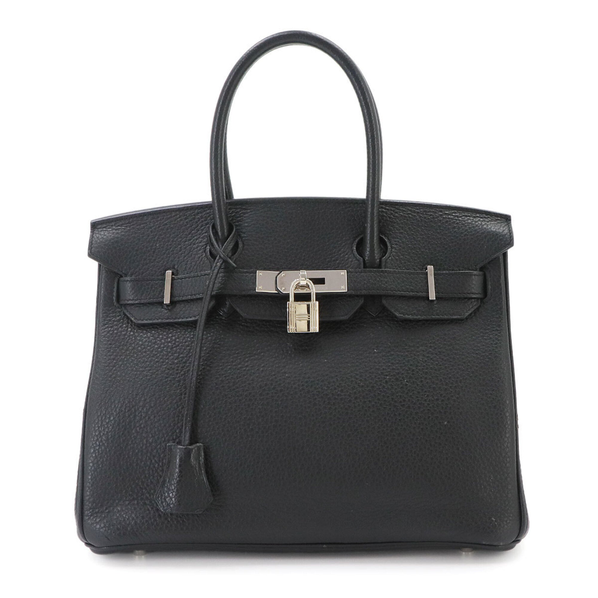 Hermes Black Taurillon Clemence Leather Handbag (Pre-Owned)