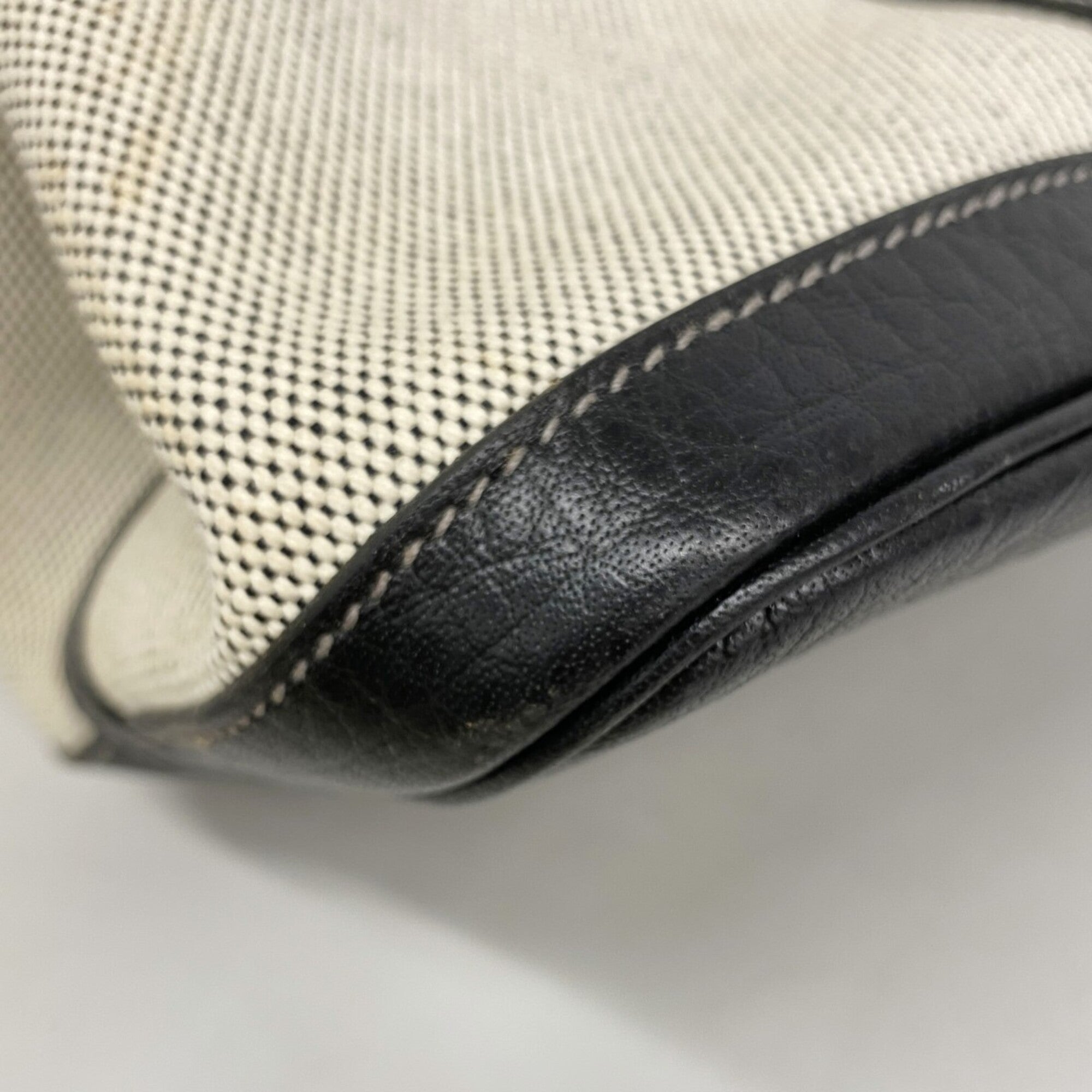 Hermes Black Toile H Tote Bag (Pre-Owned)