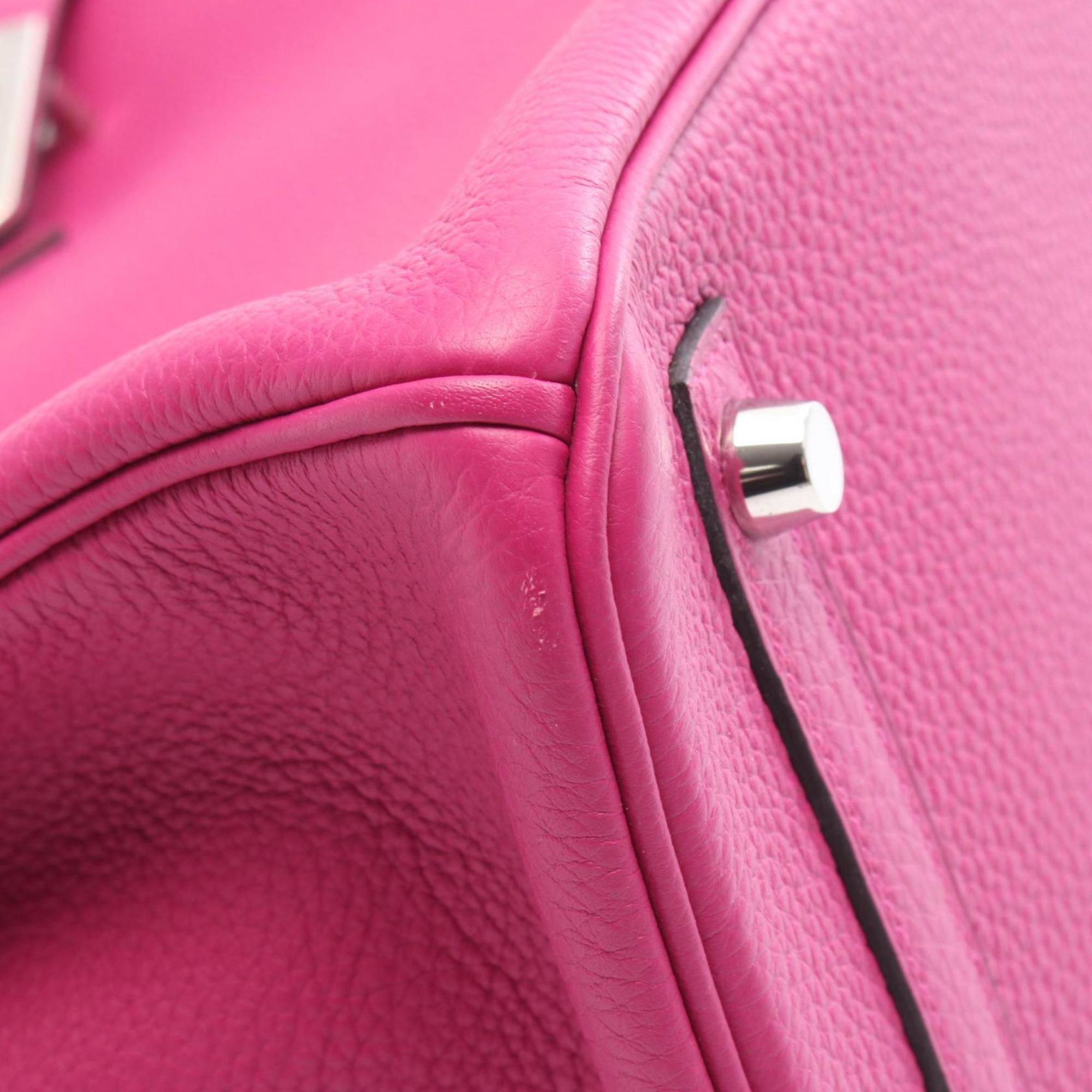 Hermes Pink Leather Handbag (Pre-Owned)