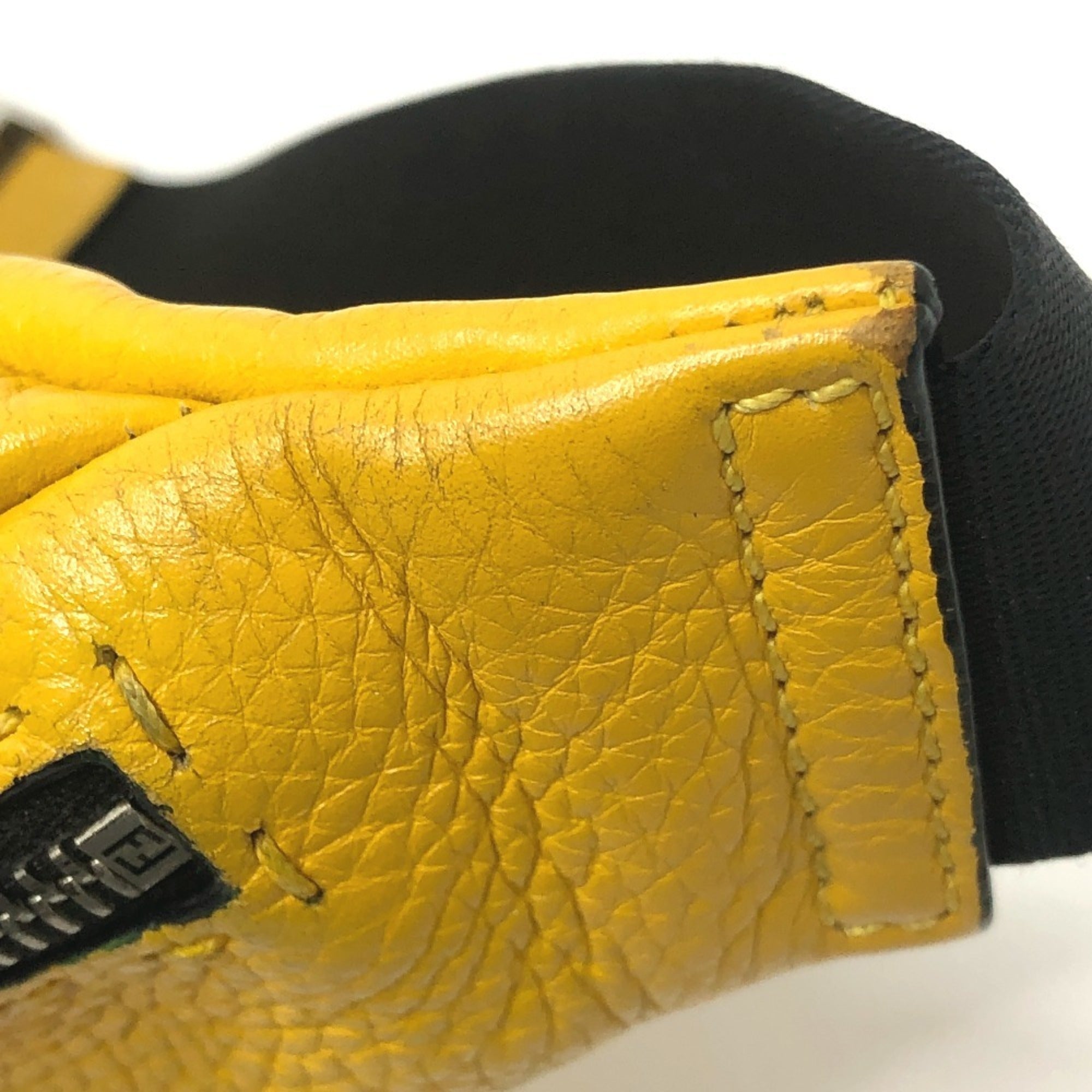 Fendi Yellow Leather Sling Bag (Pre-Owned)