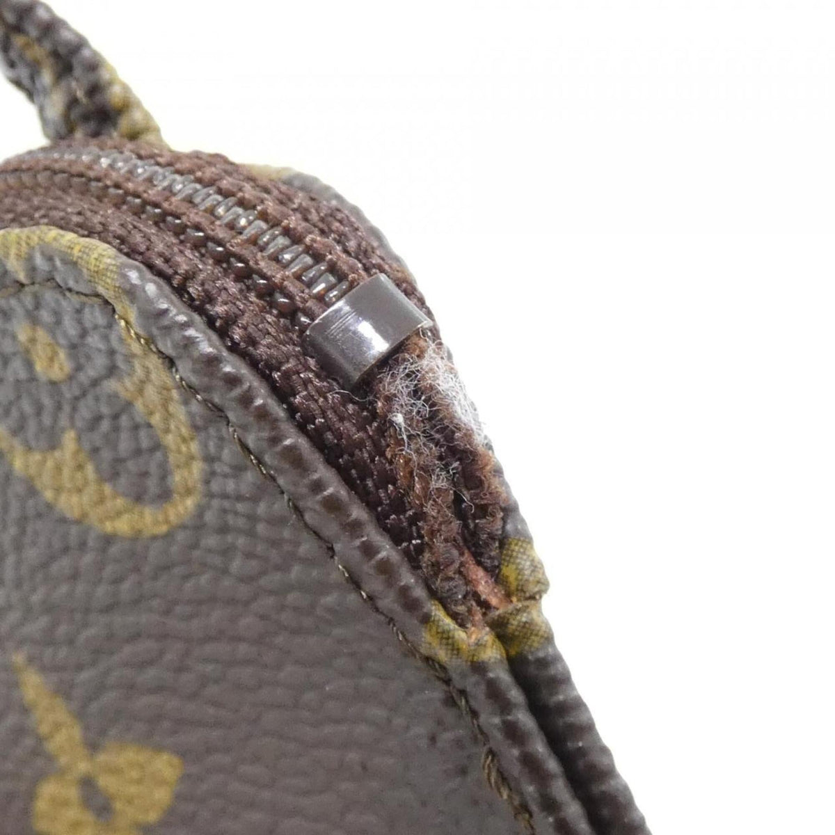 Louis Vuitton Marron Coated Canvas Pochette Pouch (Pre-Owned)
