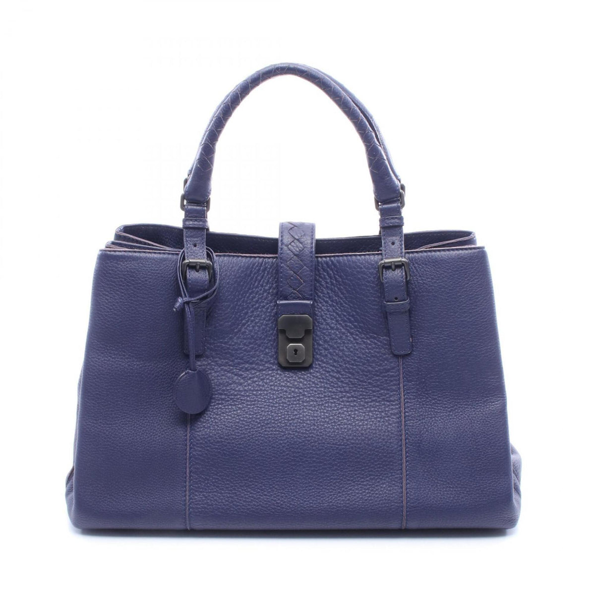 Bottega Veneta Navy Leather Handbag (Pre-Owned)
