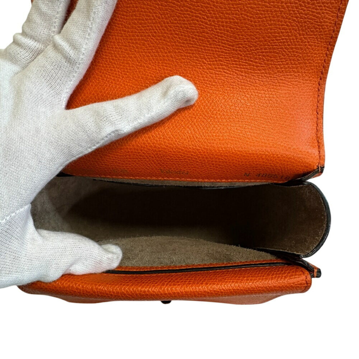 Valextra Orange Leather Shoulder Bag (Pre-Owned)