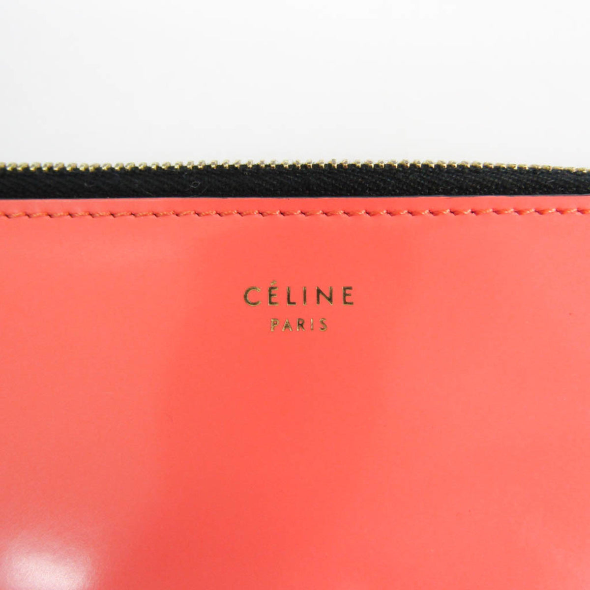 Celine Salmon Pink Leather Clutch Bag (Pre-Owned)