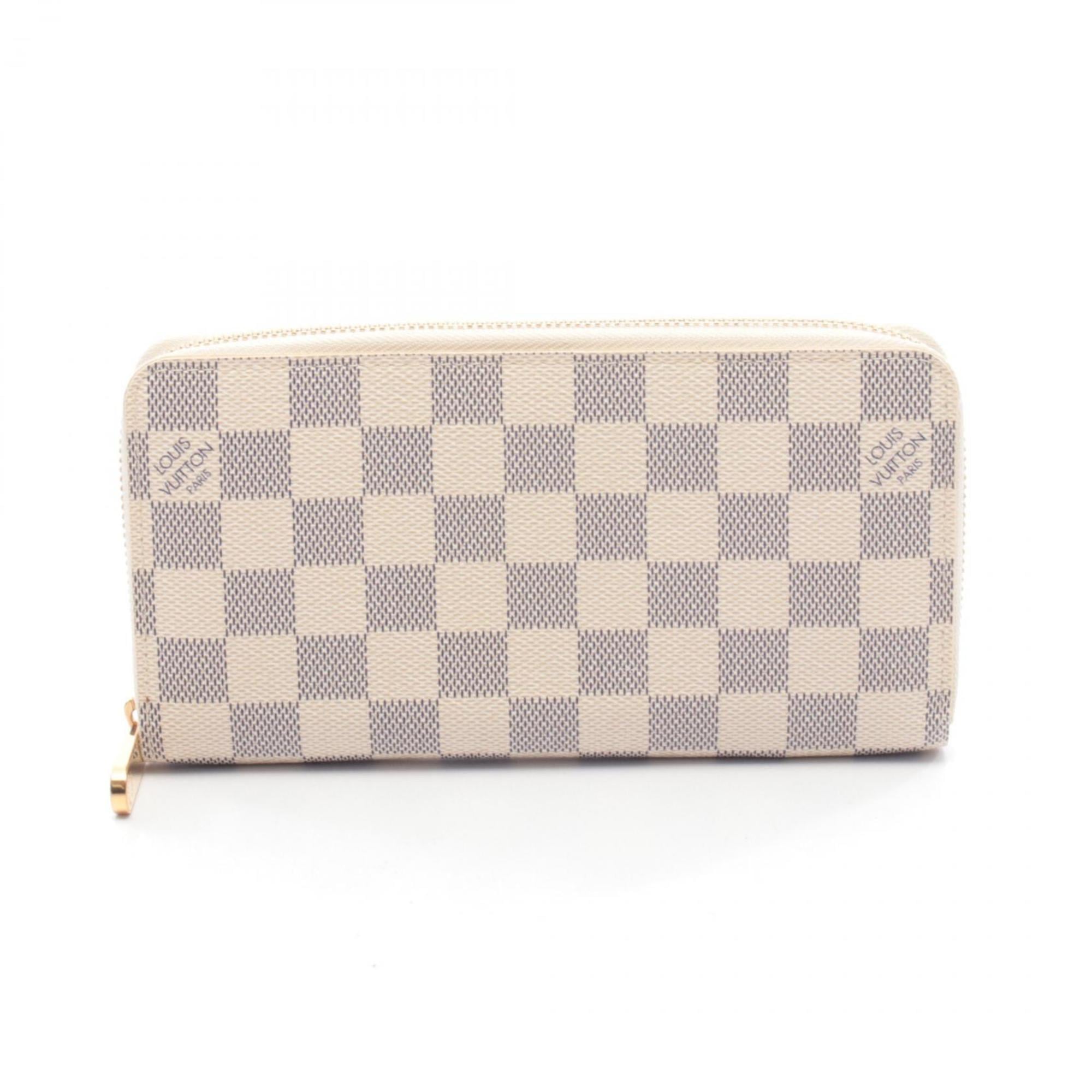 Louis Vuitton Damier Azur White Coated Canvas Long Wallet (Bi-Fold) (Pre-Owned)
