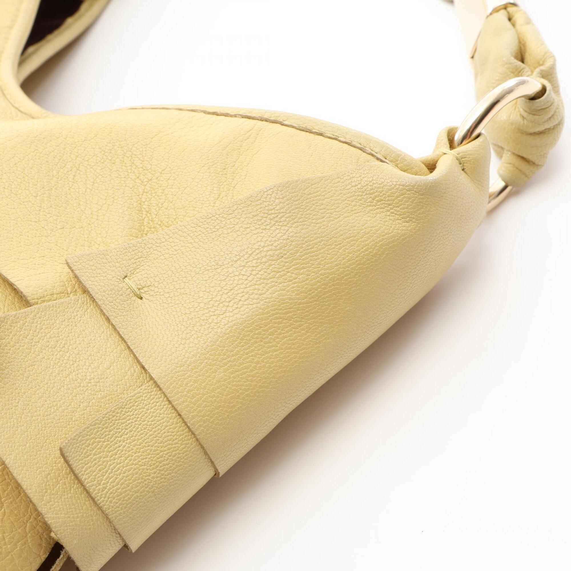 Saint Laurent Yellow Leather Handbag Shoulder Bag (Pre-Owned)
