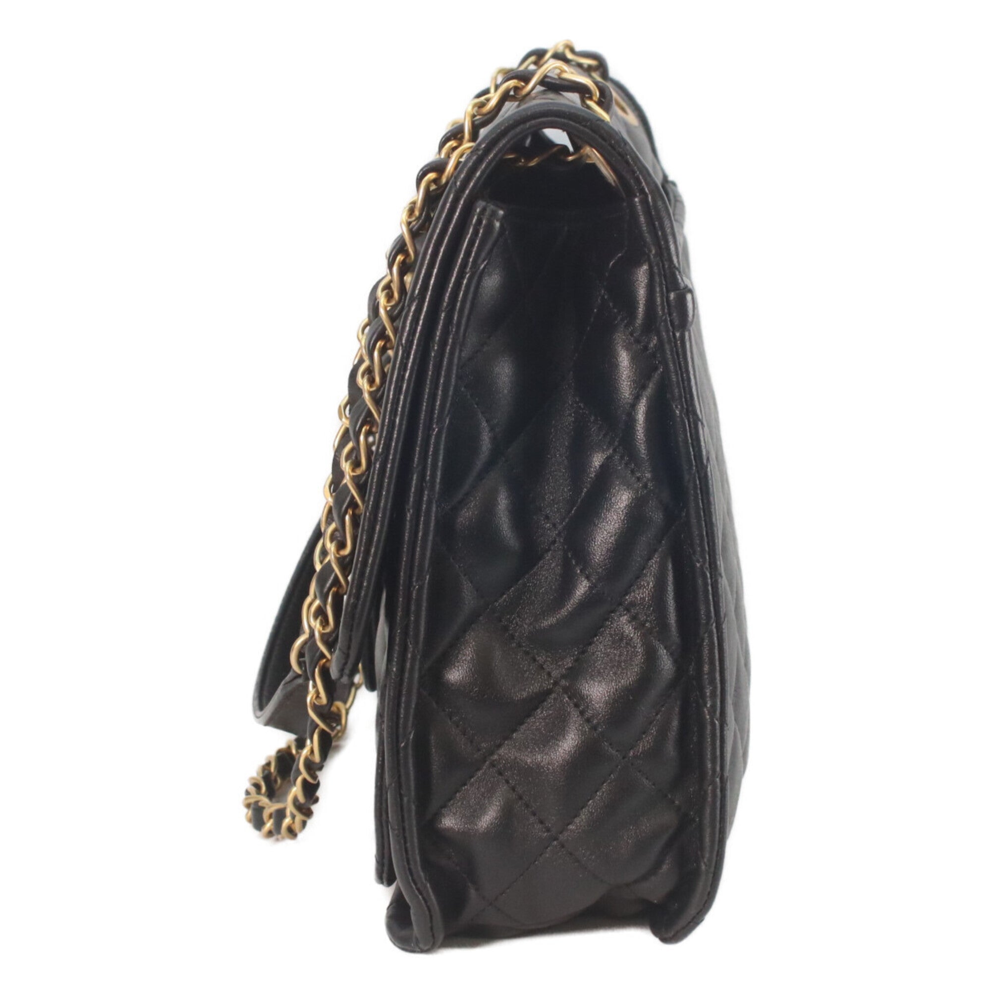 Chanel Black Leather Shoulder Bag (Pre-Owned)
