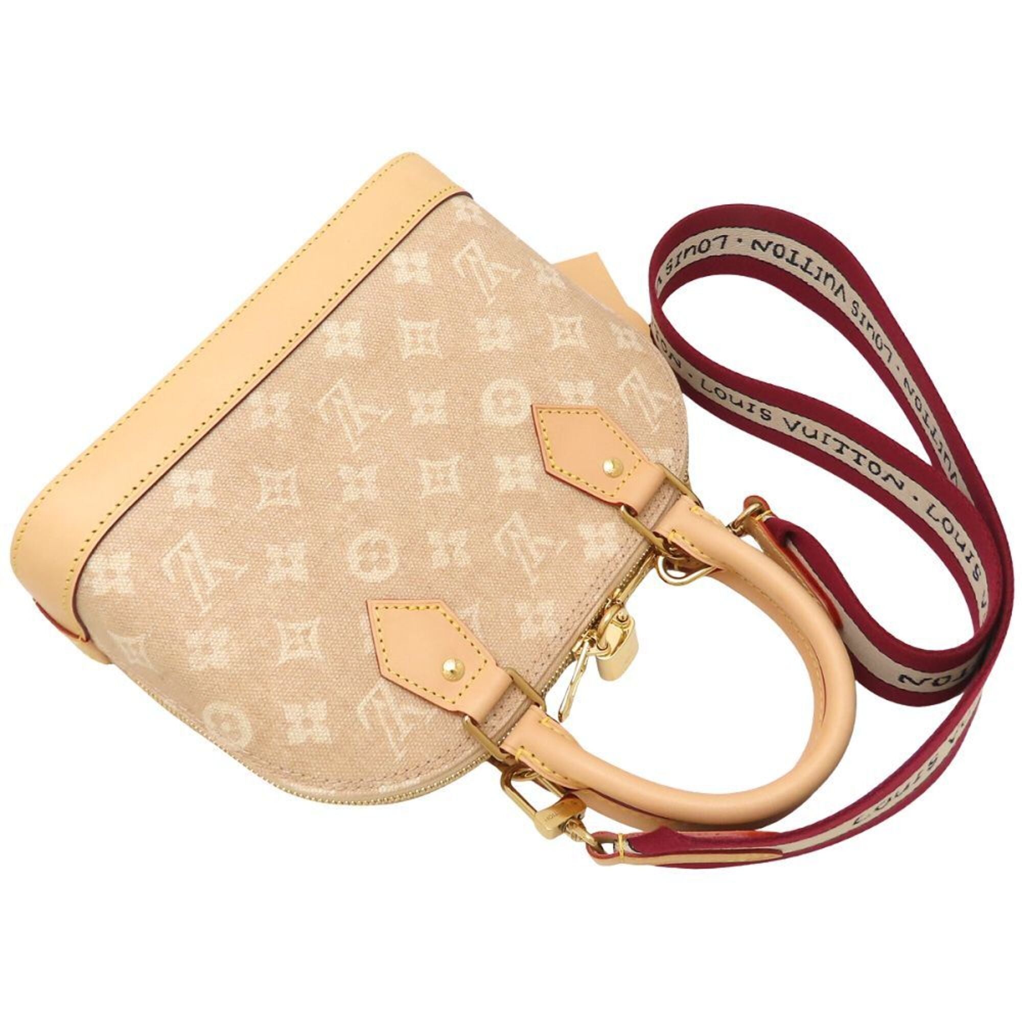 Louis Vuitton Beige Coated Canvas Handbag (Pre-Owned)