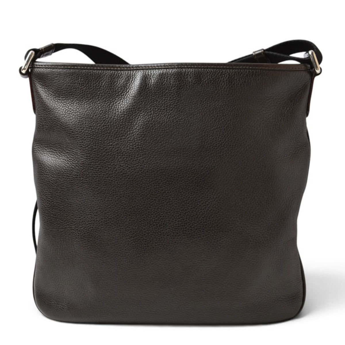 Loewe Dark Brown Leather Messenger Bag Shoulder Bag (Pre-Owned)