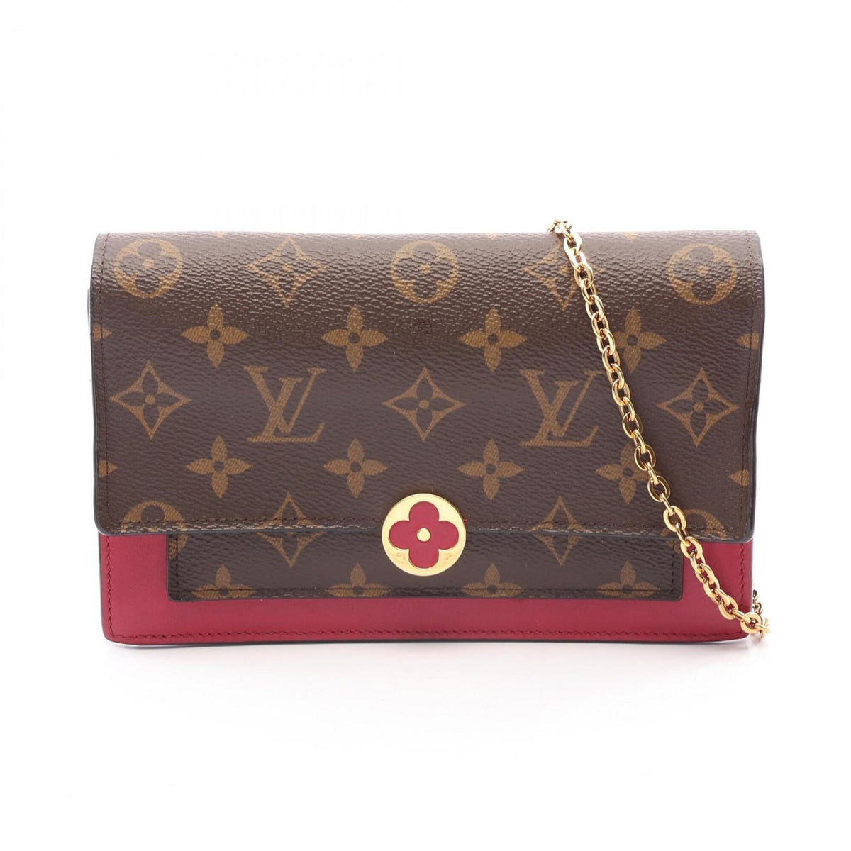 Louis Vuitton Brown Fuchsia Pink Pvc Coated Canvas Leather Handbag Shoulder Bag (Pre-Owned)