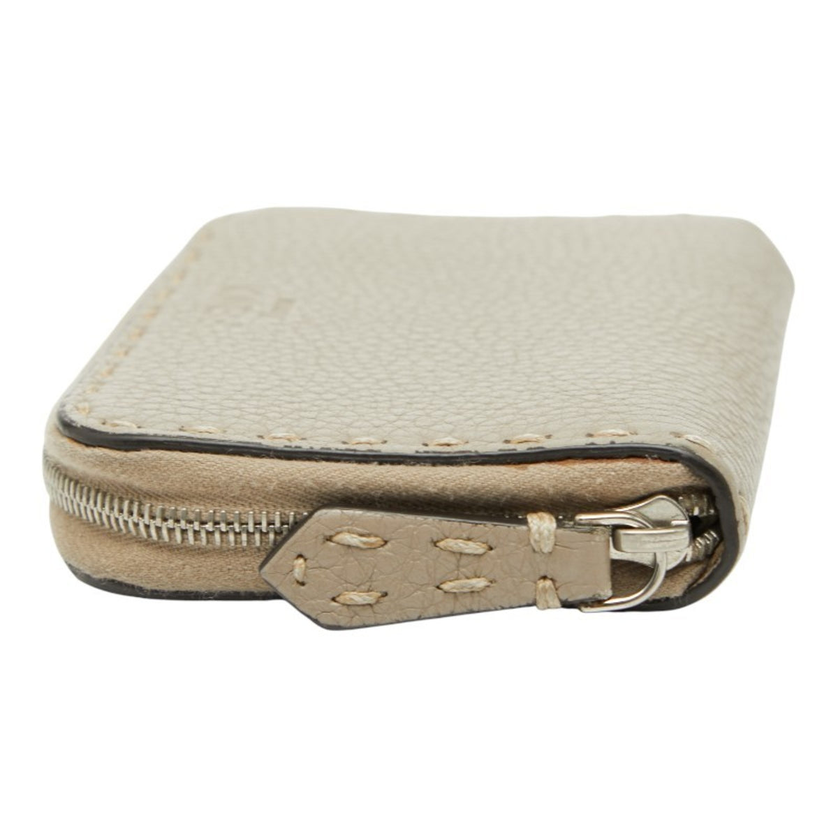 Fendi Grayish Leather Coin Purse/Coin Case (Pre-Owned)