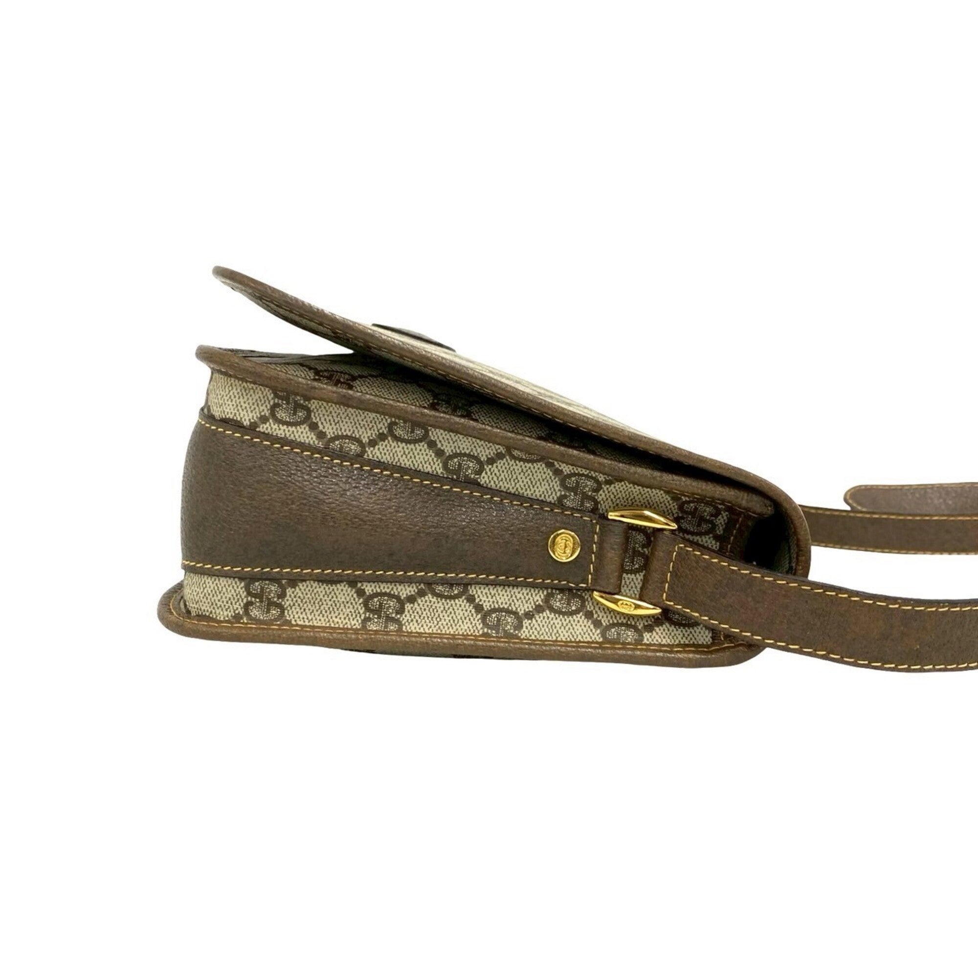 Gucci Brown Pvc Leather Pochette Shoulder Bag (Pre-Owned)