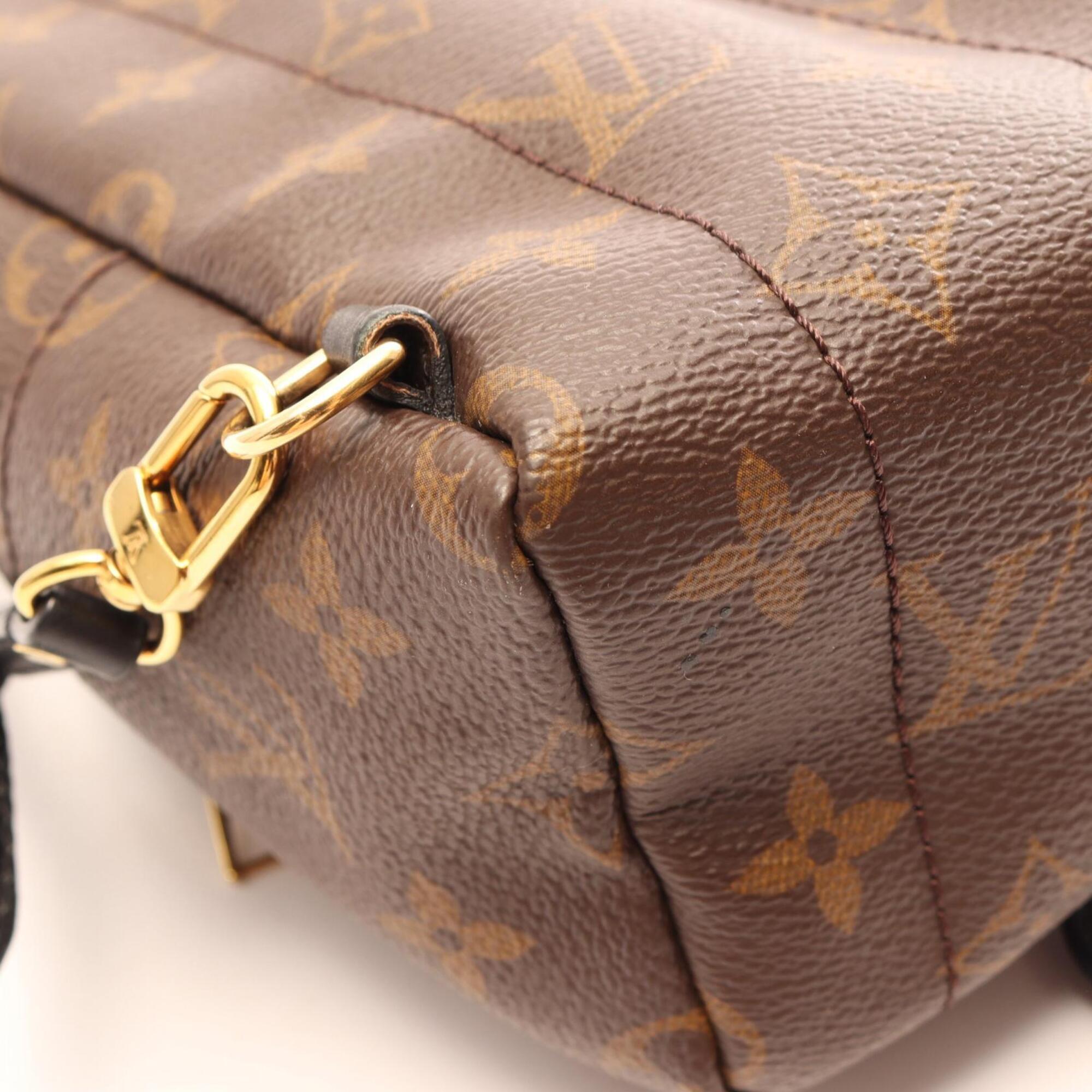 Louis Vuitton Black Brown Coated Canvas Pvc Monogram Leather Backpack Handbag (Pre-Owned)