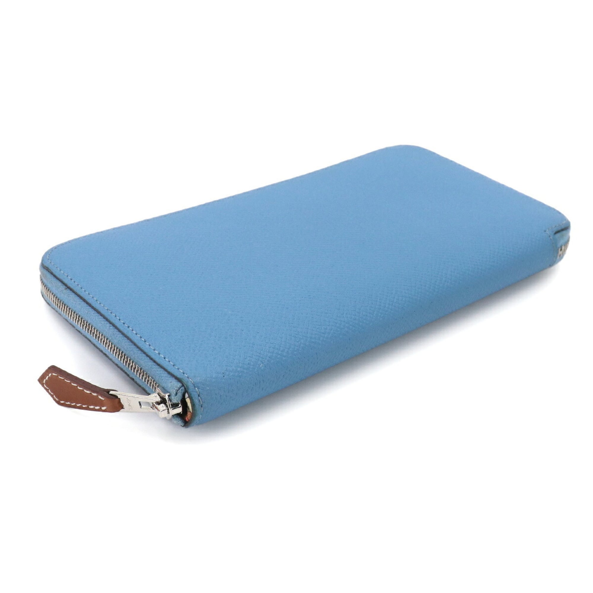 Hermes Blue Paradise Epsom Leather Long Wallet (Bi-Fold) (Pre-Owned)