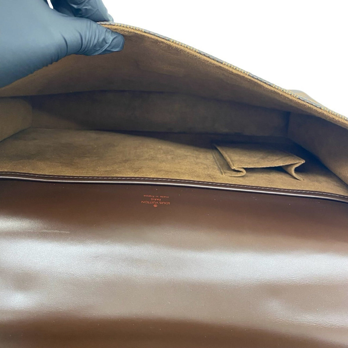Louis Vuitton Brown Leather Pvc Briefcase (Pre-Owned)