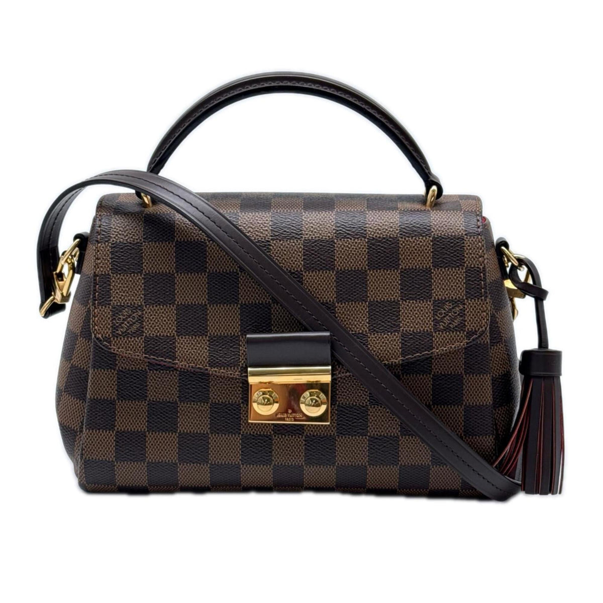 Louis Vuitton Beige Black Brown Damier Canvas Damier Canvas Shoulder Bag (Pre-Owned)