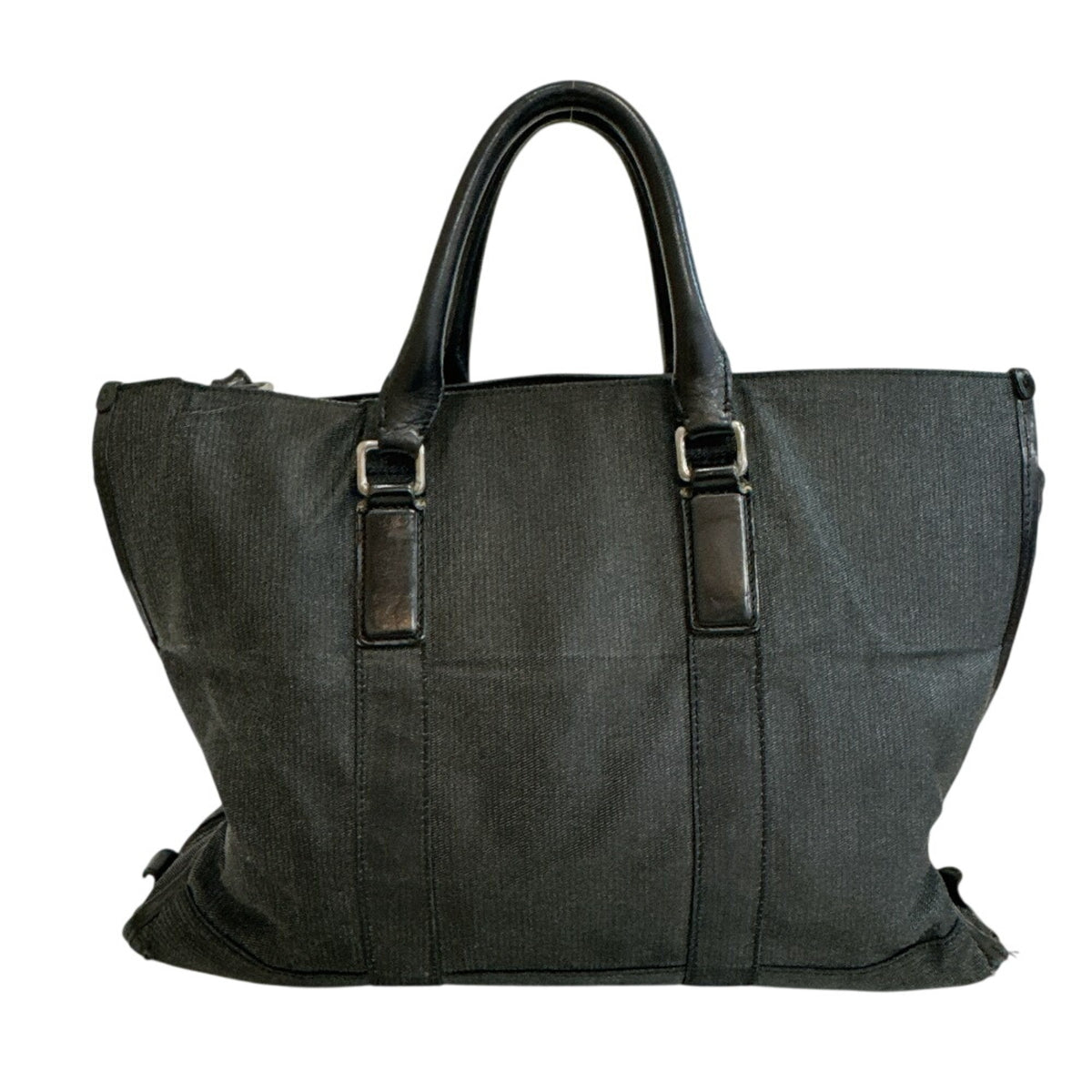Hunting World Black Canvas Briefcase Shoulder Bag (Pre-Owned)