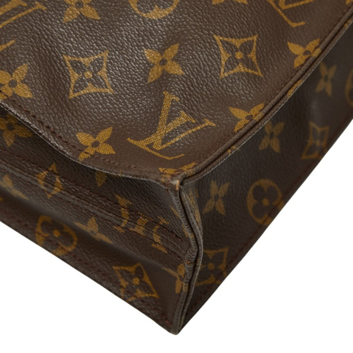 Louis Vuitton Brown Pvc Leather Handbag Tote Bag (Pre-Owned)