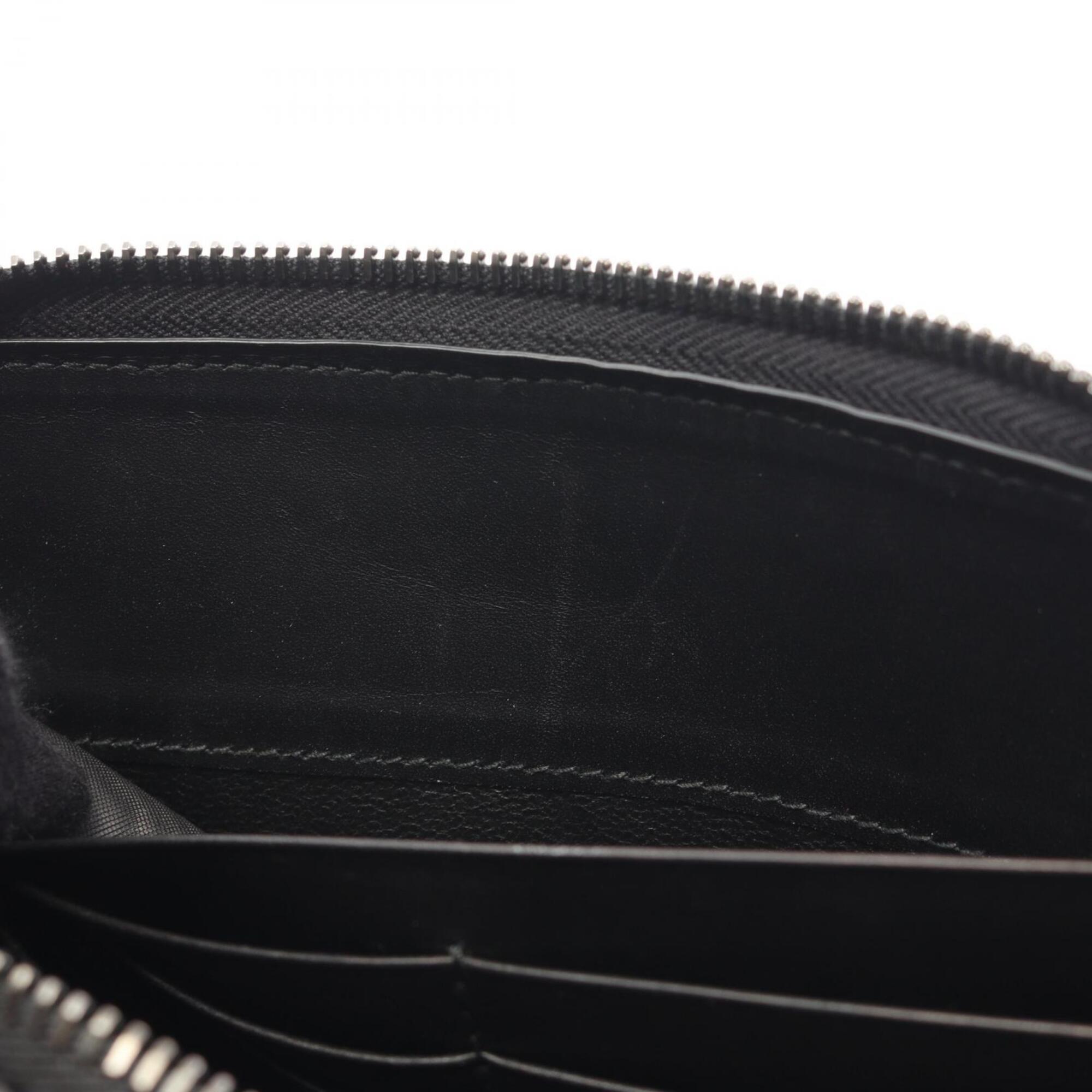 Bottega Veneta Black Leather Long Wallet (Bi-Fold) (Pre-Owned)