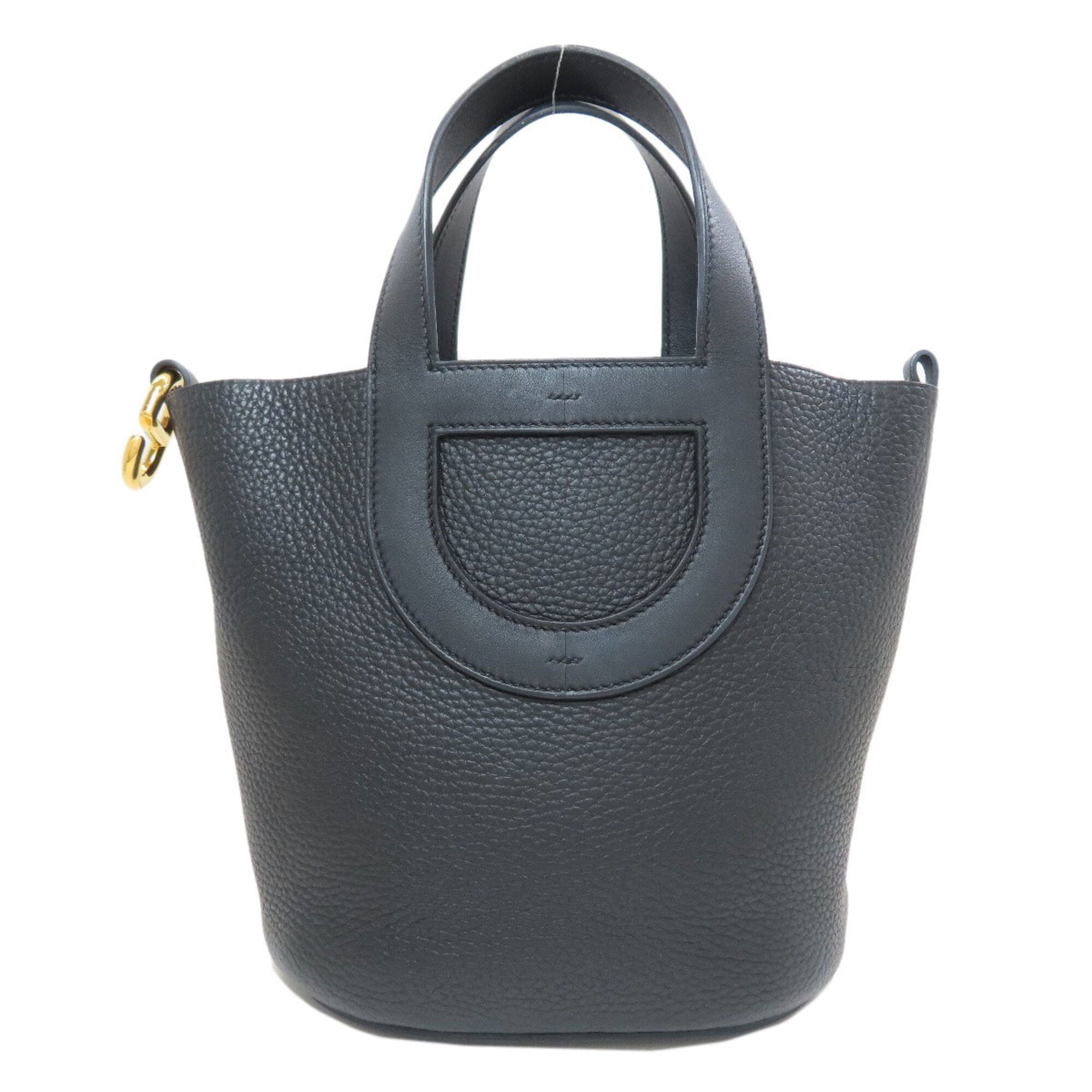 Hermes Black Taurillon Clemence Leather Handbag (Pre-Owned)