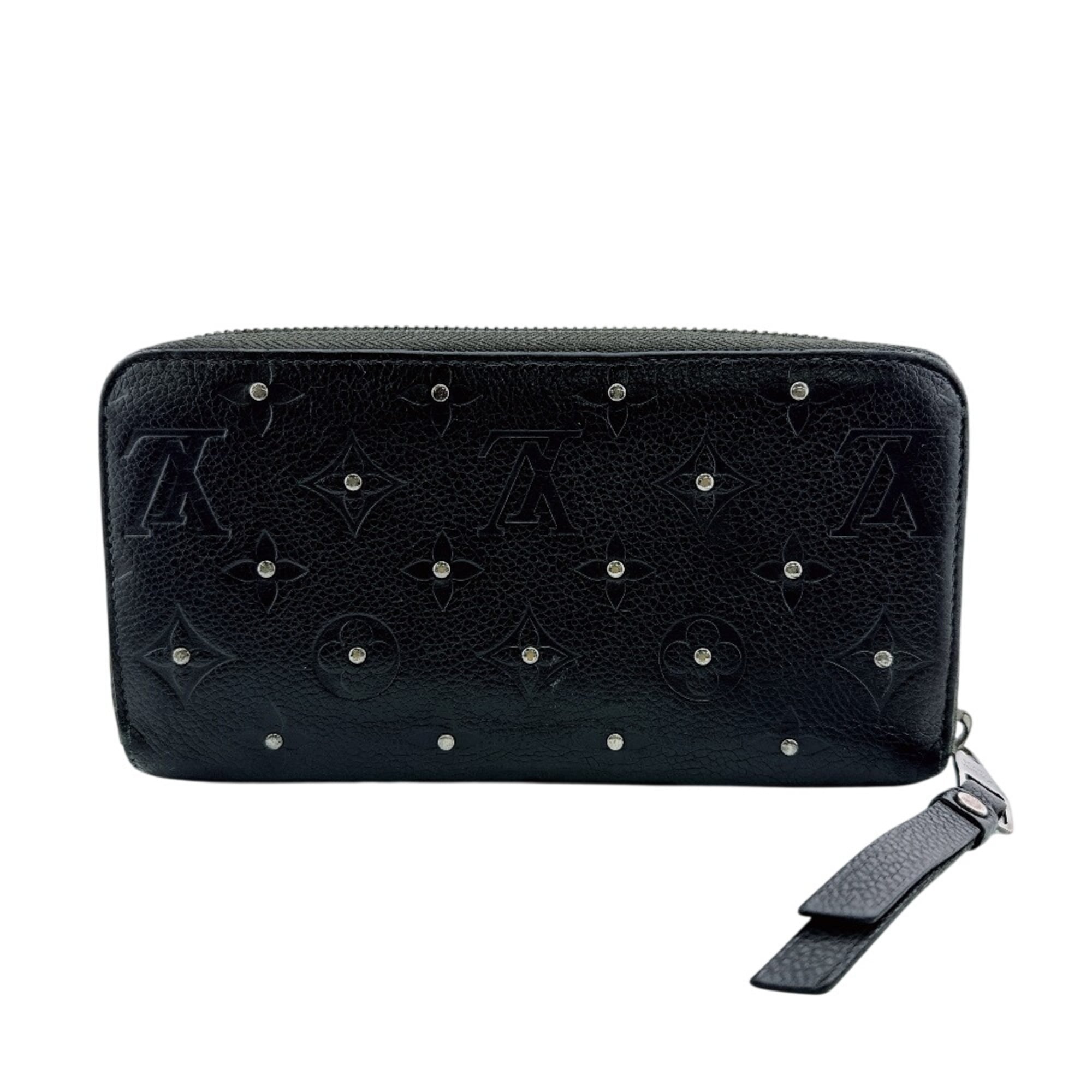 Louis Vuitton Monogram Empreinte Black Leather Long Wallet (Bi-Fold) (Pre-Owned)
