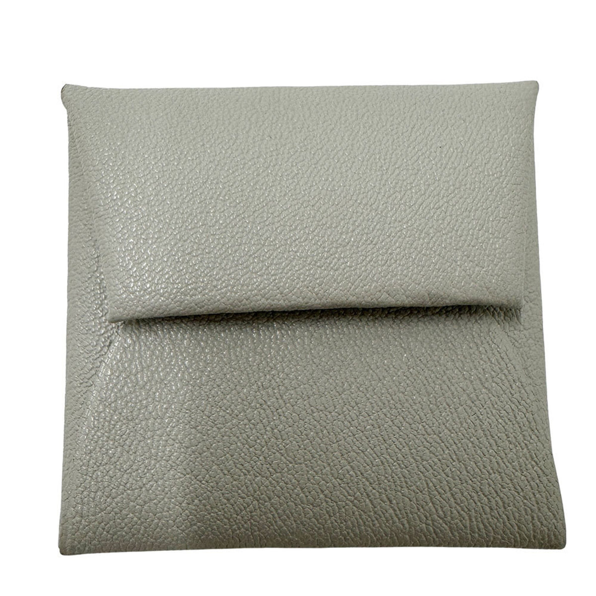 Hermes Pearl Gray Chevre Myzore Leather Coin Purse/Coin Case (Pre-Owned)