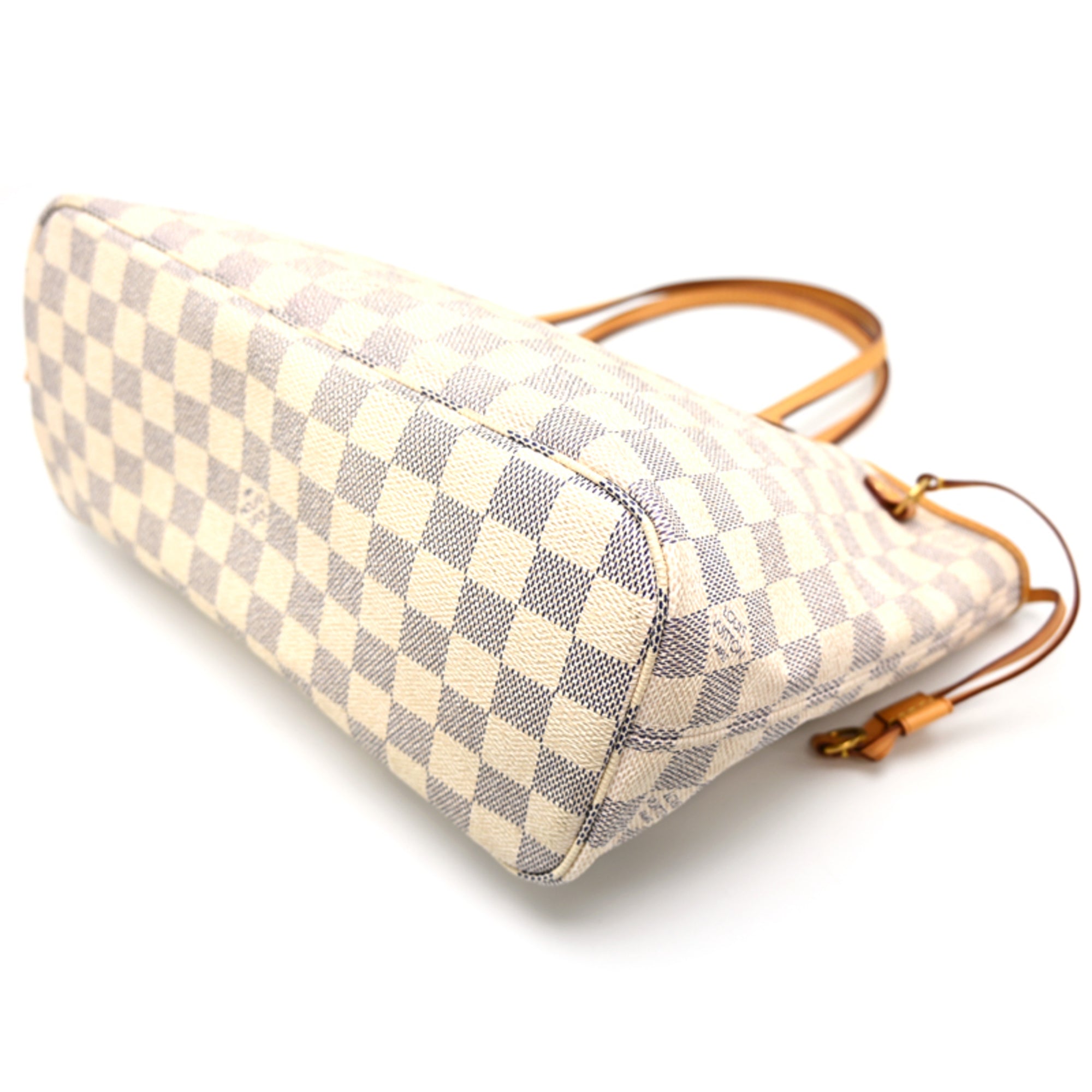 Louis Vuitton White Damier Azur Pouch Tote Bag (Pre-Owned)