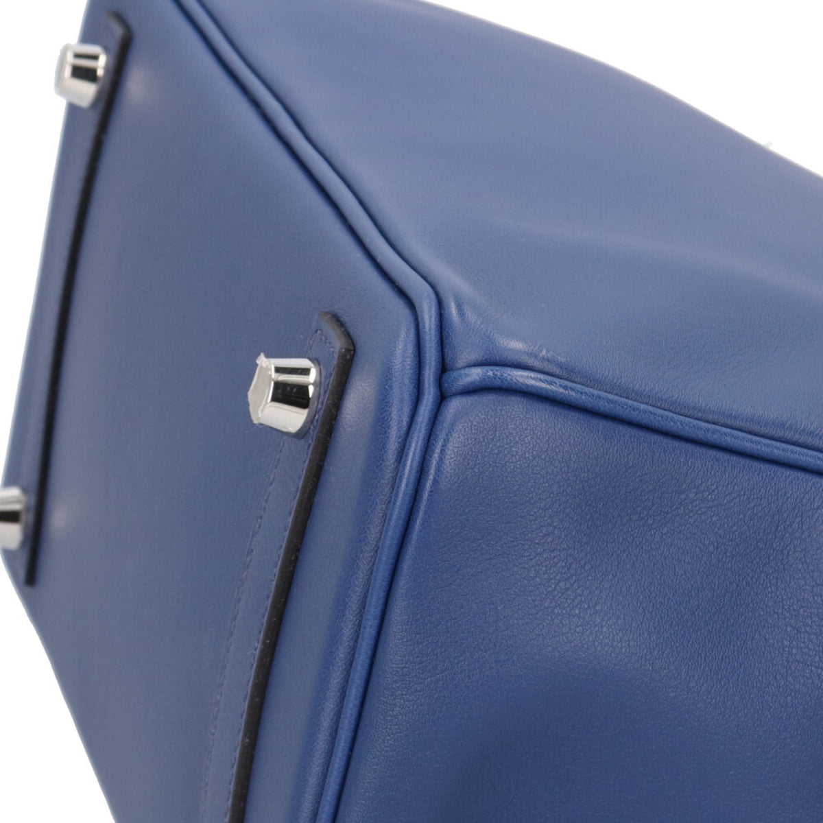 Hermes Bleu Saphir Blue Swift Leather Handbag (Pre-Owned)