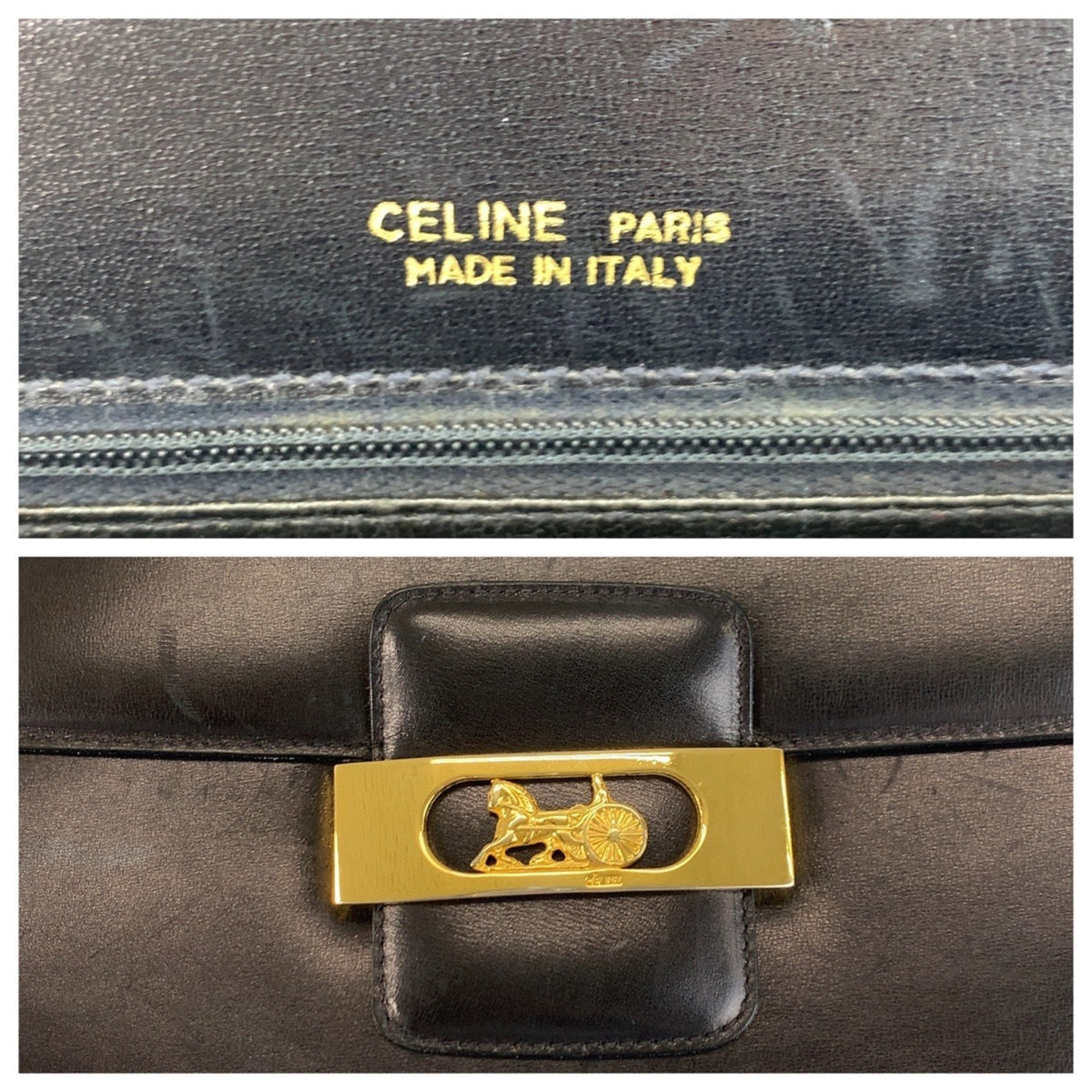 Celine Black Leather Shoulder Bag (Pre-Owned)