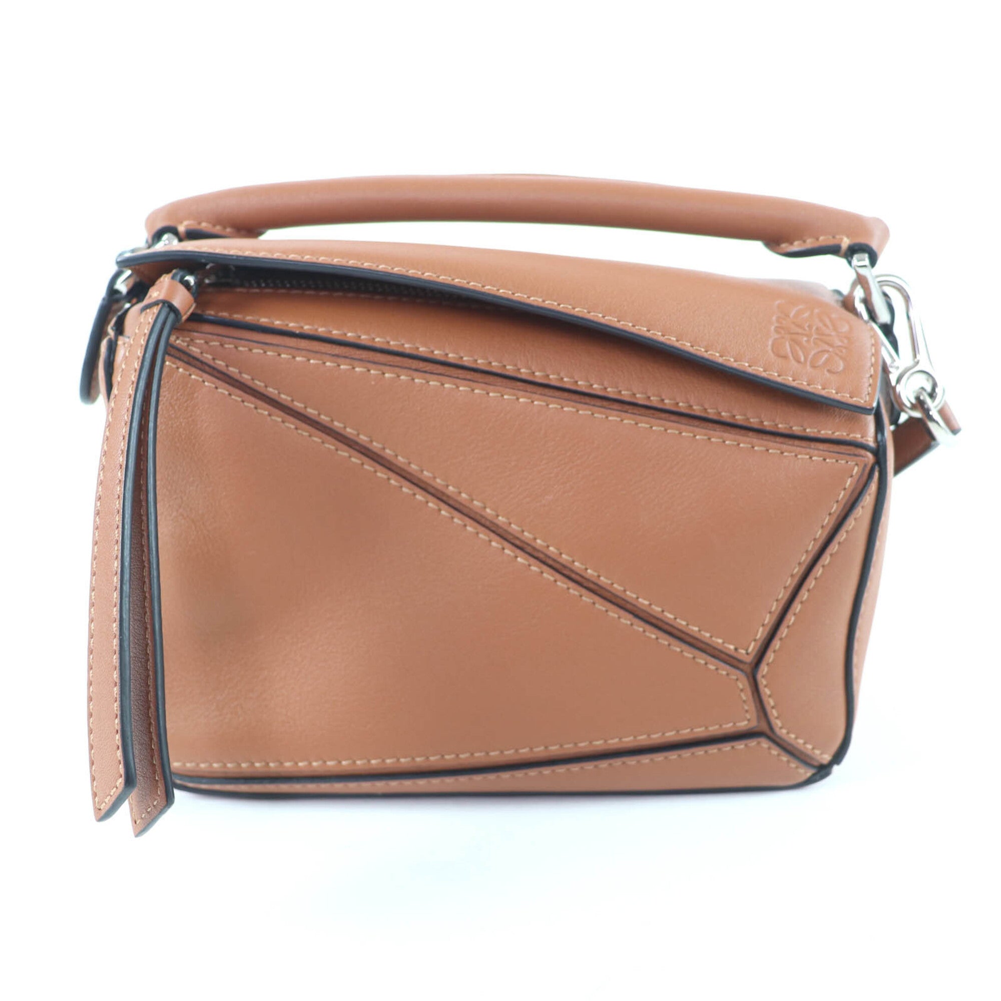 Loewe Camel Leather Handbag Shoulder Bag (Pre-Owned)