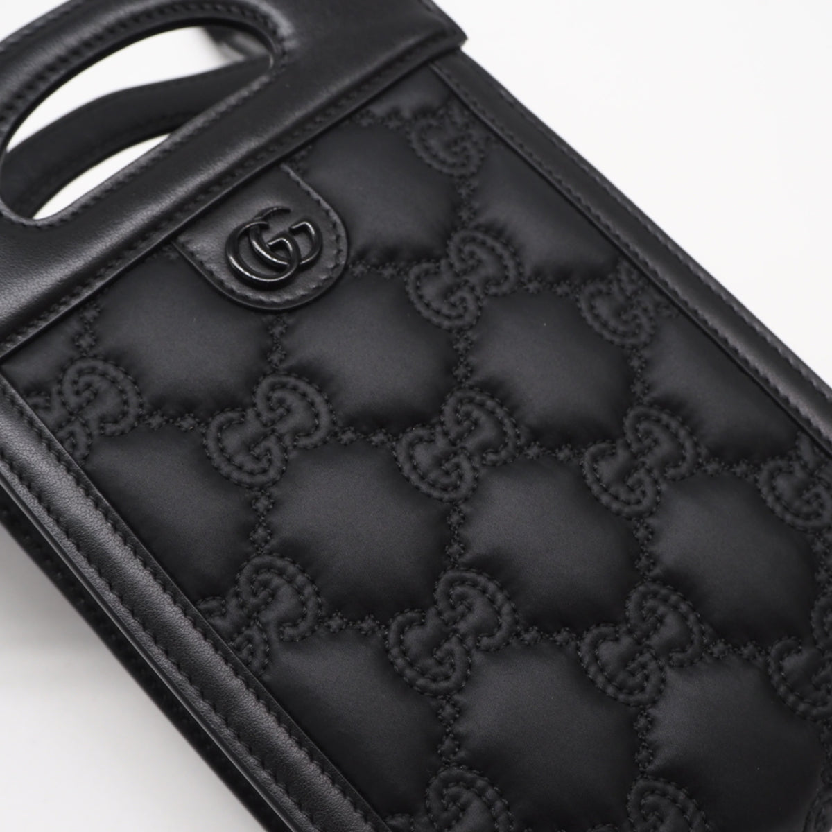 Gucci Black Purple Nylon Leather Shoulder Bag (Pre-Owned)