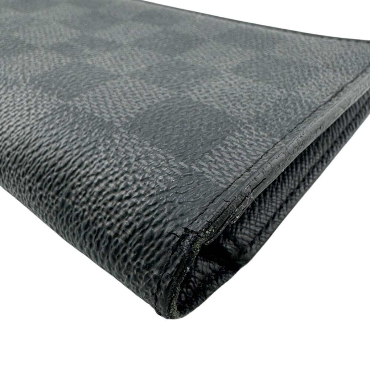 Louis Vuitton Damier Graphite Black Gray Leather Long Wallet (Bi-Fold) (Pre-Owned)