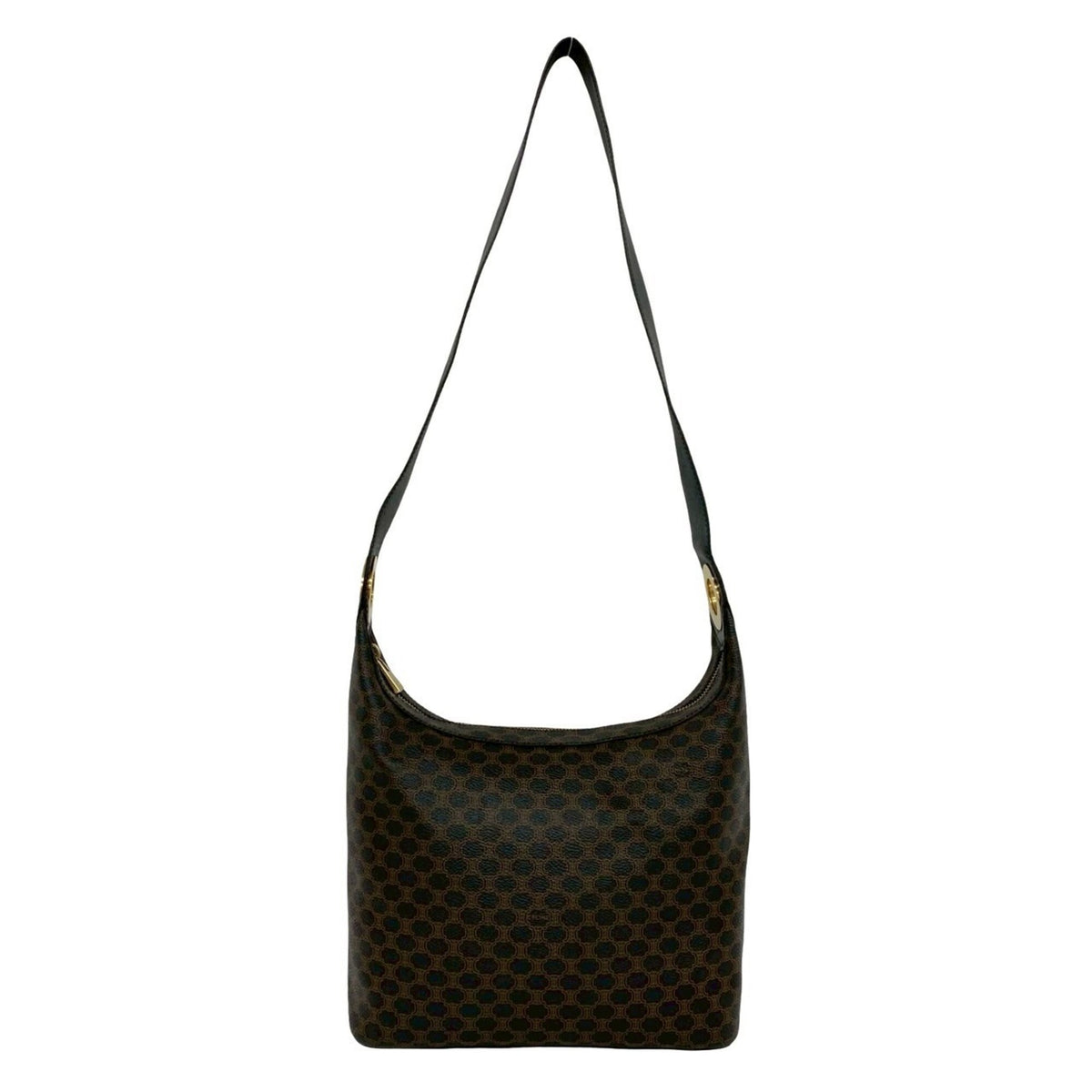 Celine Black Brown Leather Pvc Shoulder Bag (Pre-Owned)