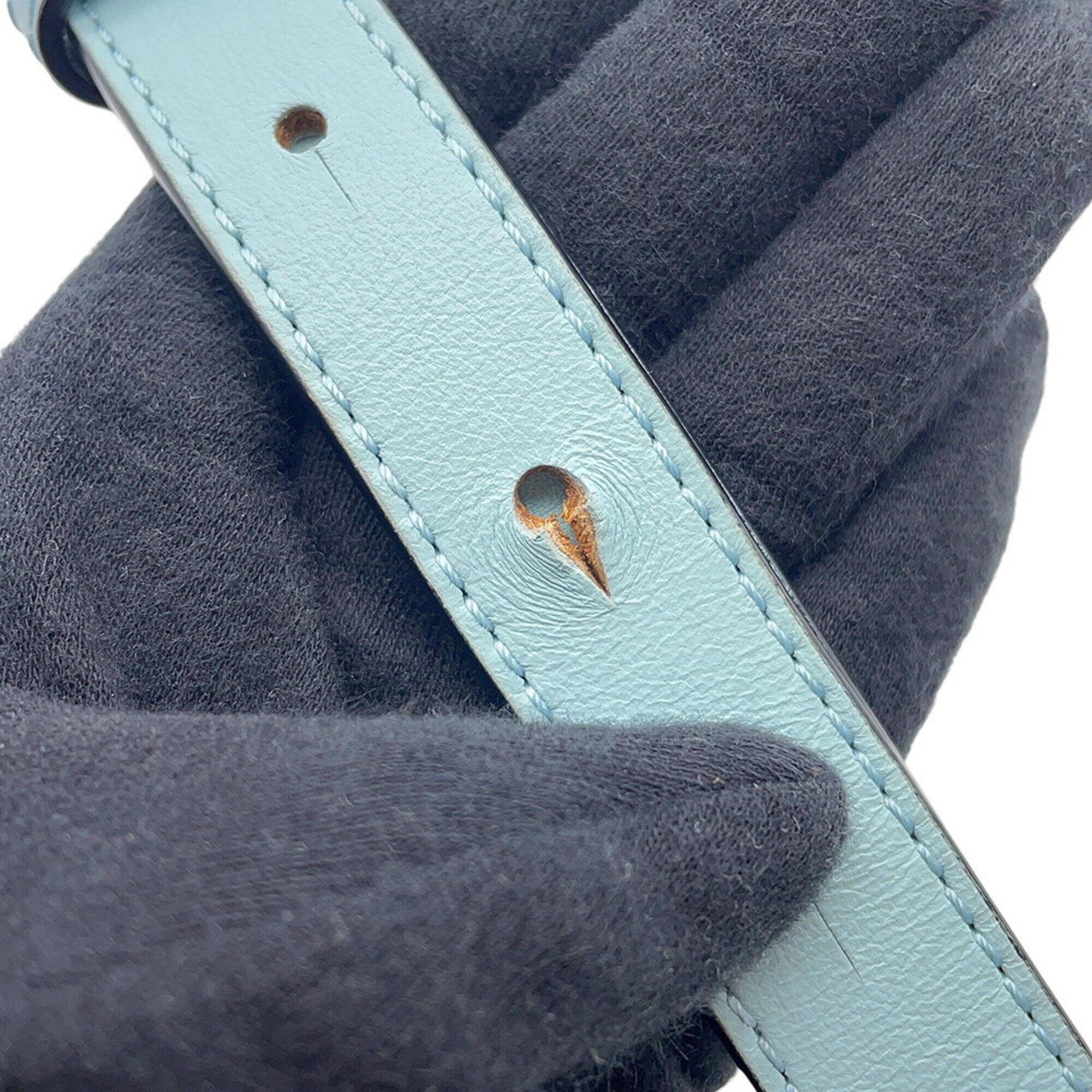 Loewe Amazona Light Blue Leather Handbag Shoulder Bag (Pre-Owned)