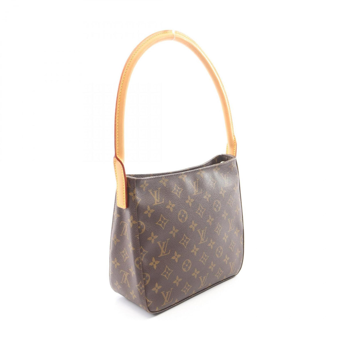 Louis Vuitton Brown Coated Canvas Leather Handbag Shoulder Bag (Pre-Owned)
