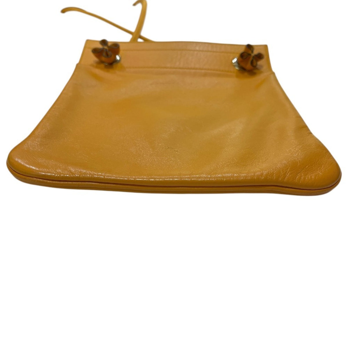 Hermes Yellow Swift Leather Pochette Shoulder Bag (Pre-Owned)