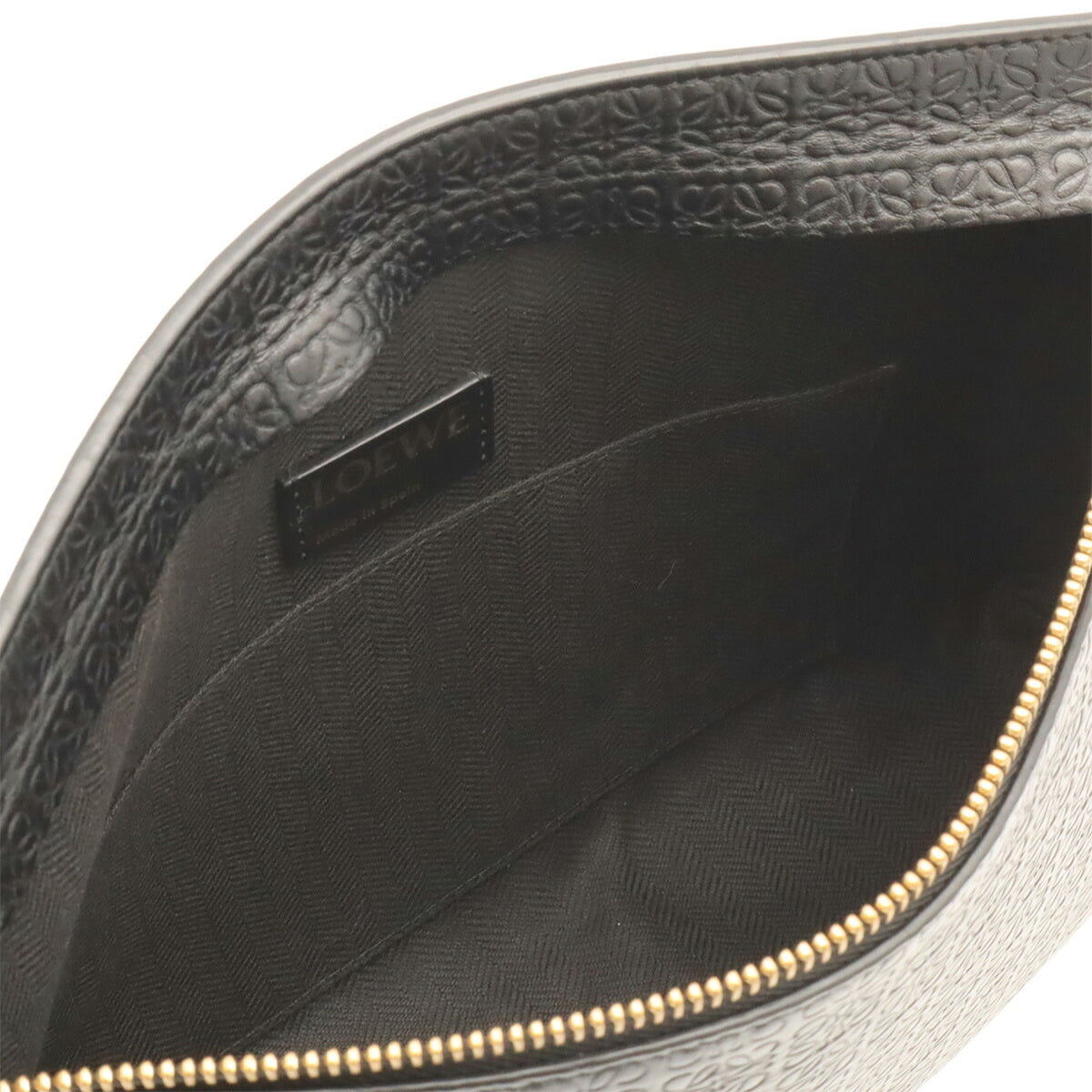 Loewe Black Leather Clutch Bag Pouch (Pre-Owned)