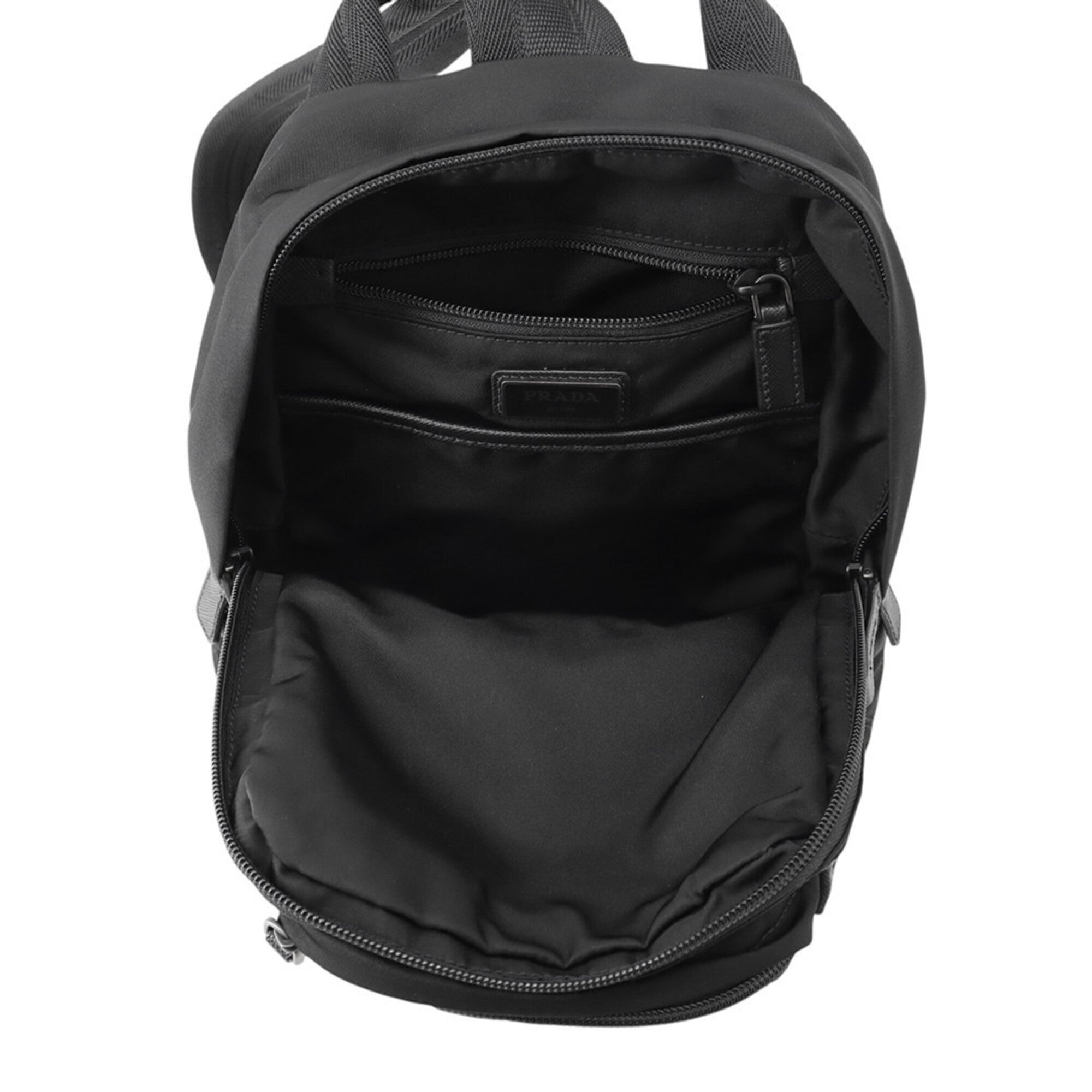 Prada Black Blue White Nylon Leather Backpack Sling Bag (Pre-Owned)