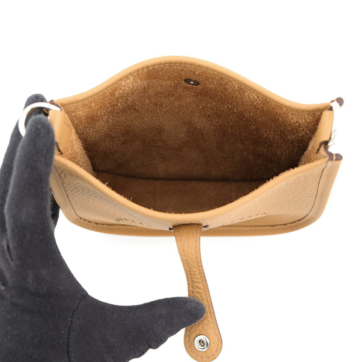 Hermes Brown Taurillon Clemence Leather Shoulder Bag