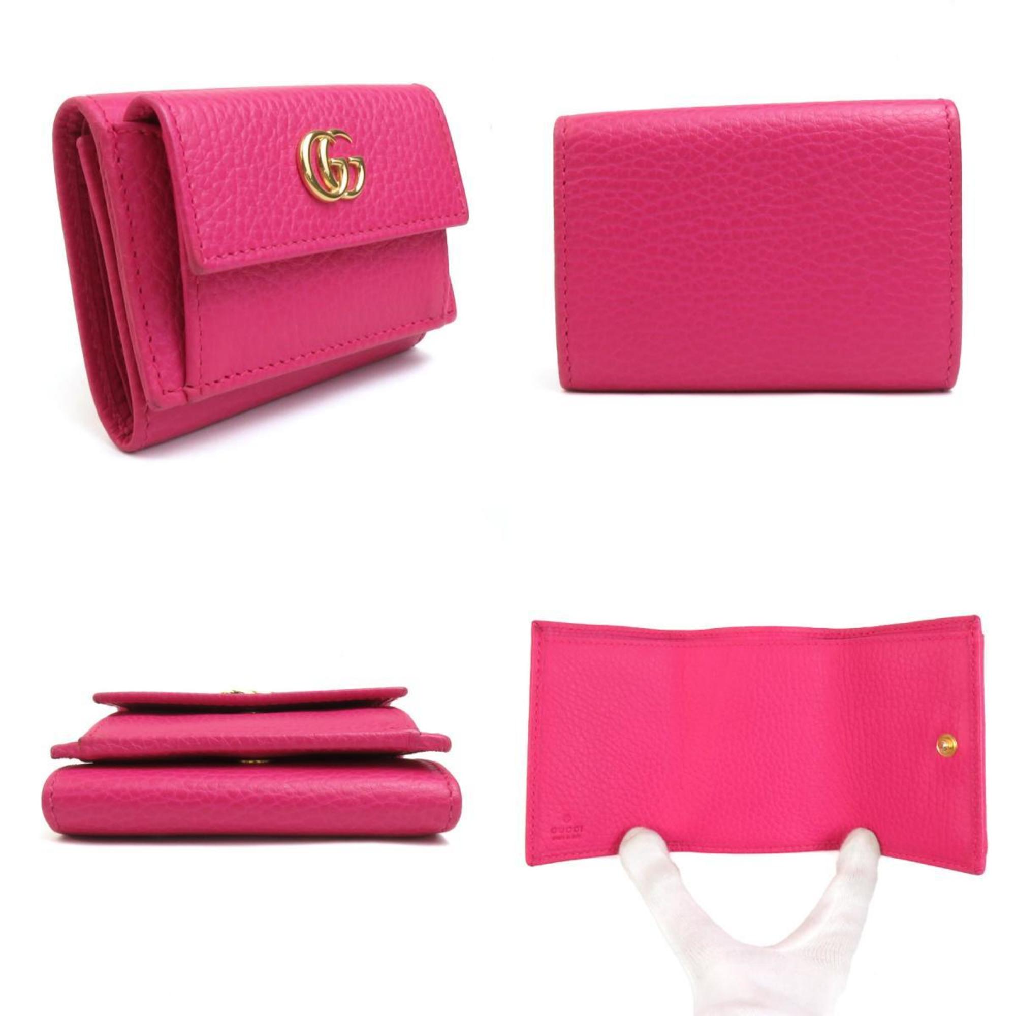 Gucci Pink Leather Wallet (Tri-Fold) (Pre-Owned)