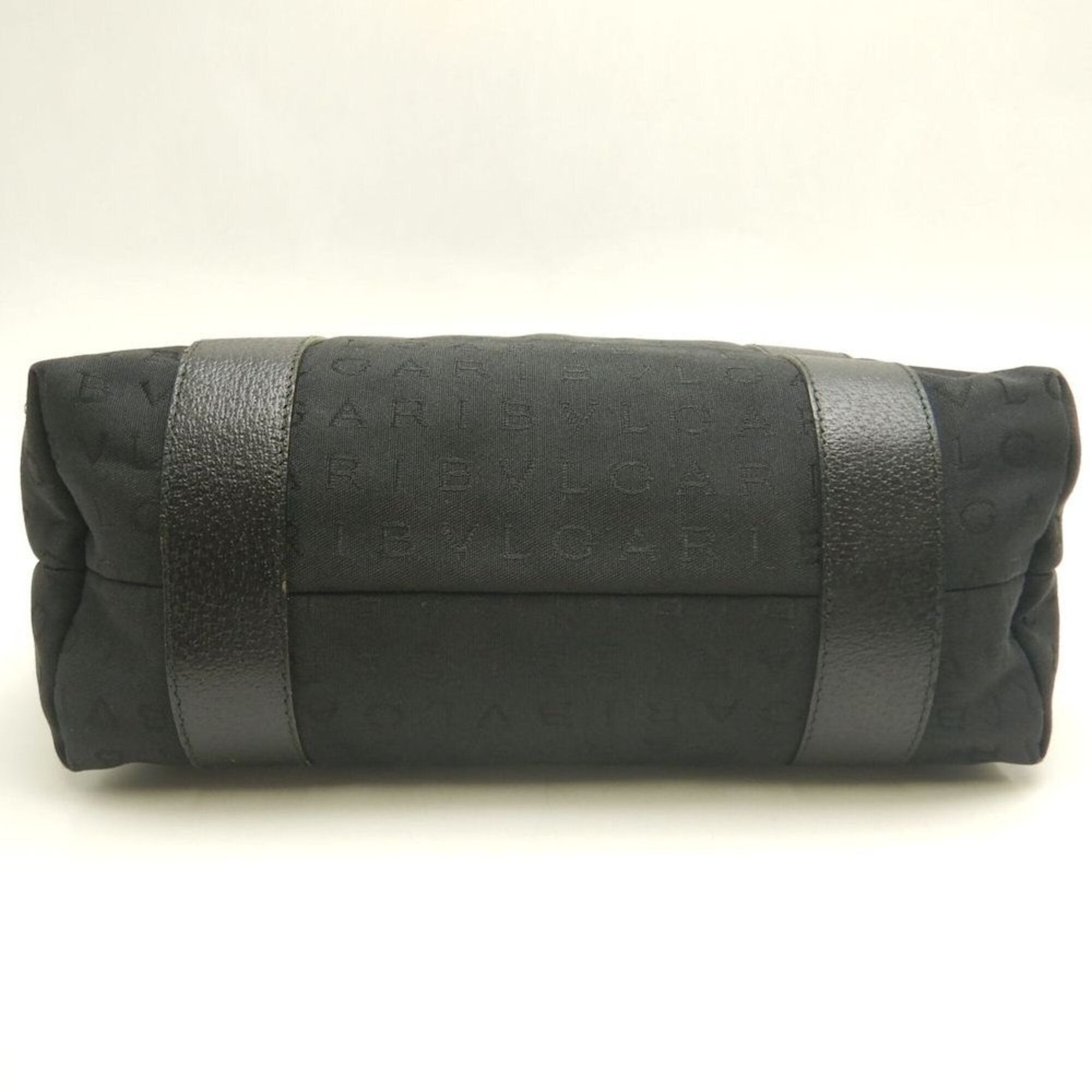 Bvlgari Logomania Black Canvas Tote Bag (Pre-Owned)