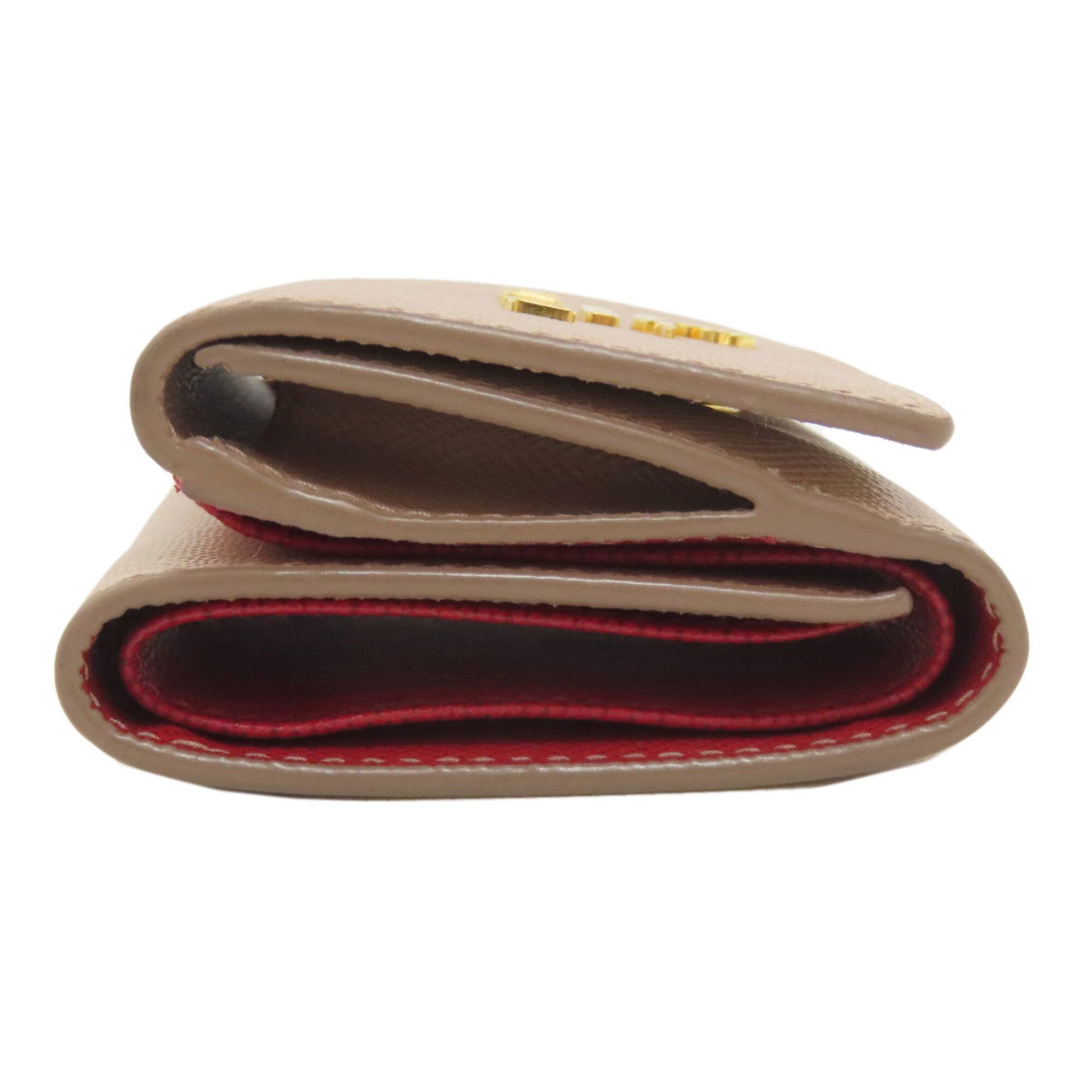 Prada Saffiano Beige Saffiano Wallet (Bi-Fold) (Pre-Owned)