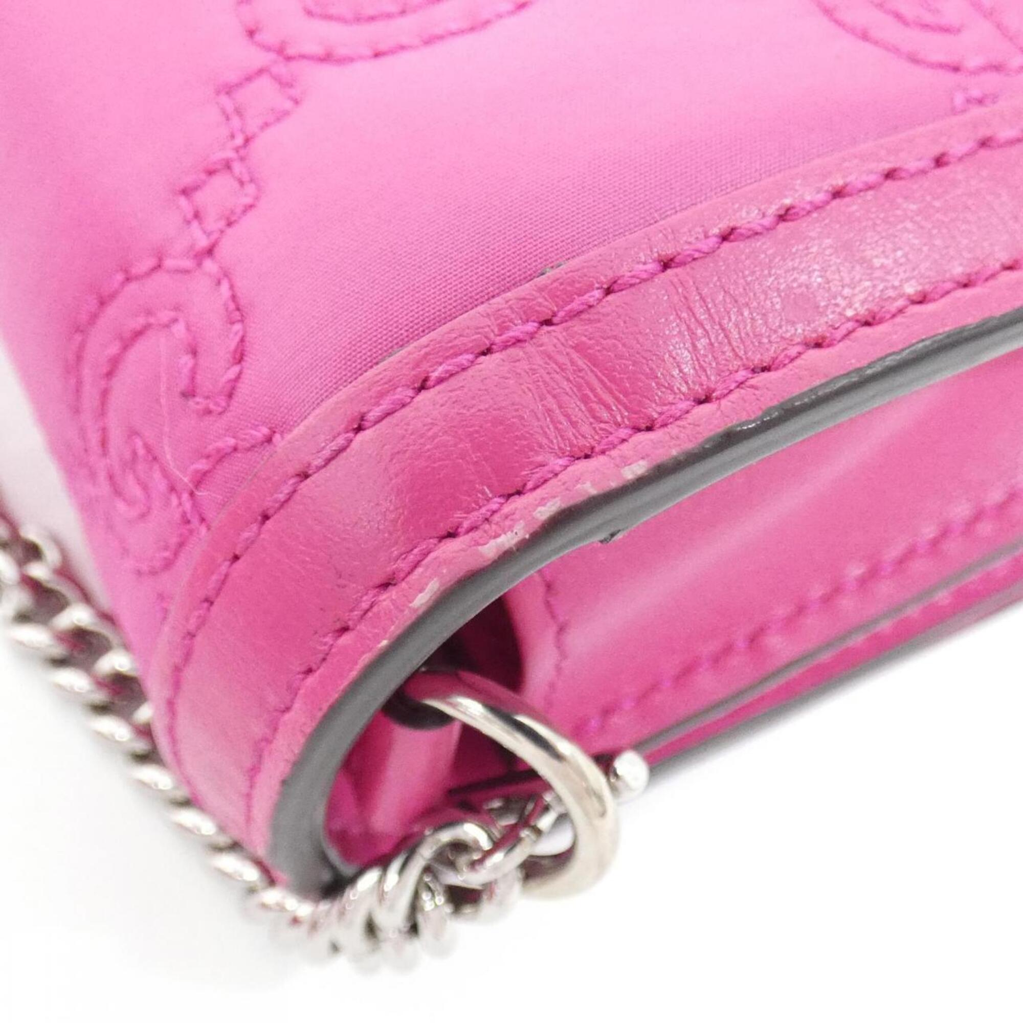 Gucci Pink Nylon Shoulder Bag (Pre-Owned)