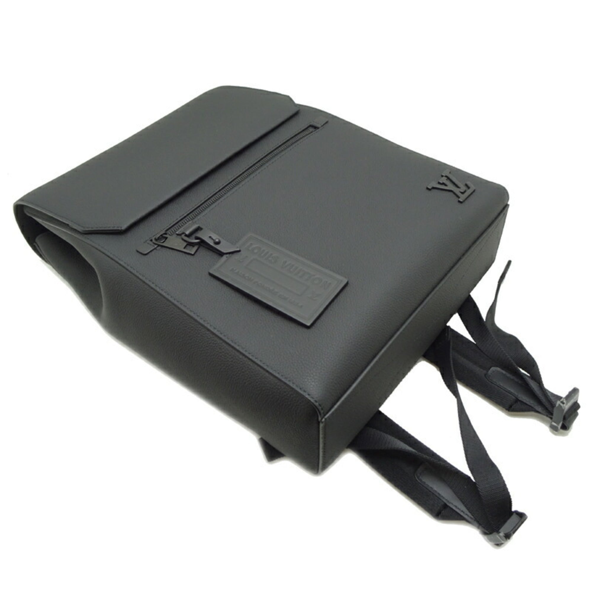 Louis Vuitton Black Leather Backpack (Pre-Owned)