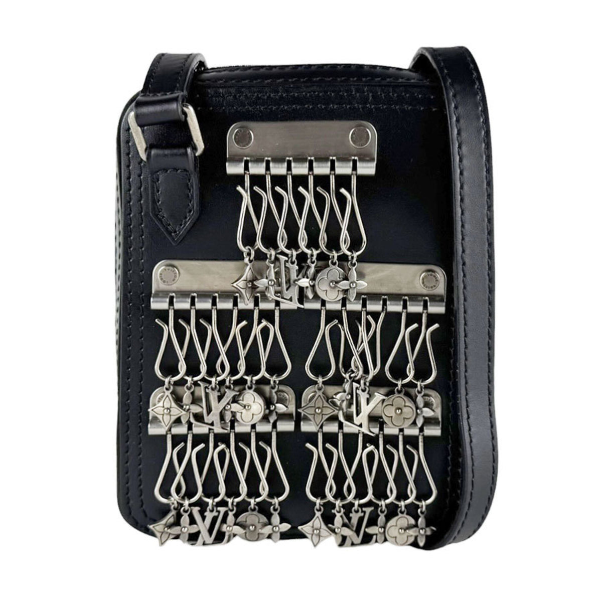 Louis Vuitton Black Leather Shoulder Bag (Pre-Owned)