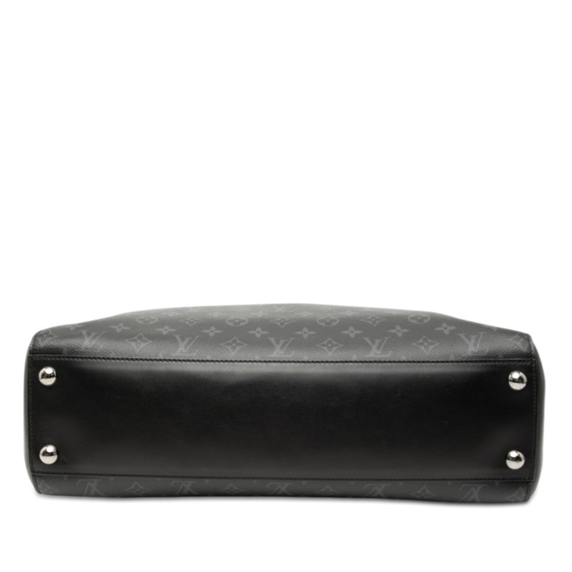 Louis Vuitton Black Gray Pvc Leather Pouch Tote Bag (Pre-Owned)